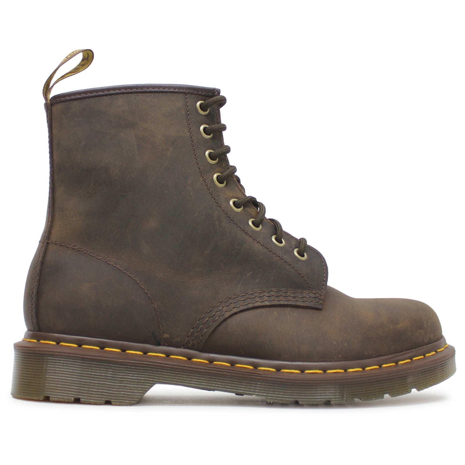 Dr. Martens 1460 8 Eyelet 11822203 Crazyhorse Leather Unisex Boots - Gaucho Dark Brown - 4 UK#color_gaucho dark brown