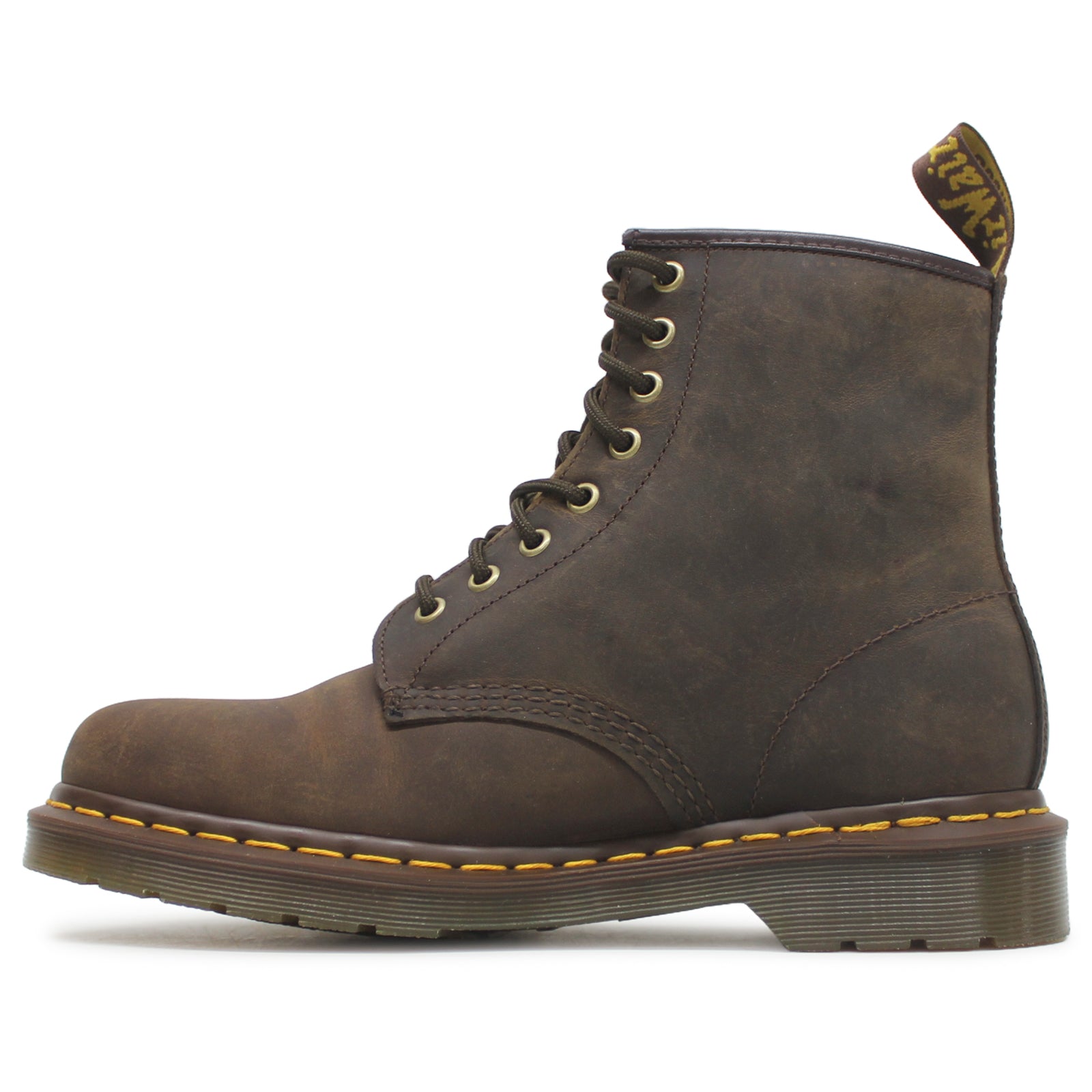 Dr. Martens 1460 8 Eyelet Crazyhorse Leather Unisex Boots#color_gaucho dark brown