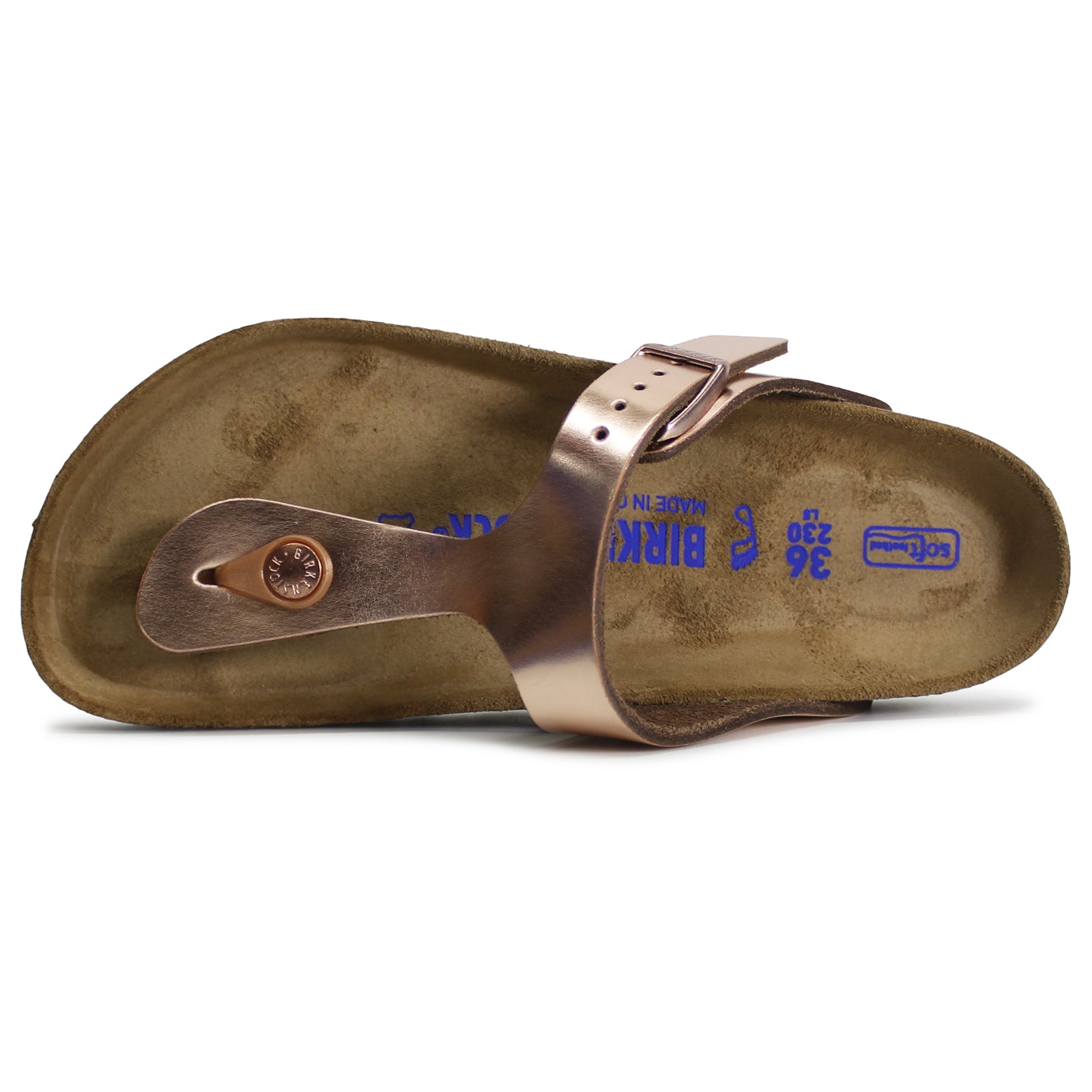 Birkenstock Gizeh 1005048 Leather Womens Sandals - Metallic Copper - 39#color_metallic copper