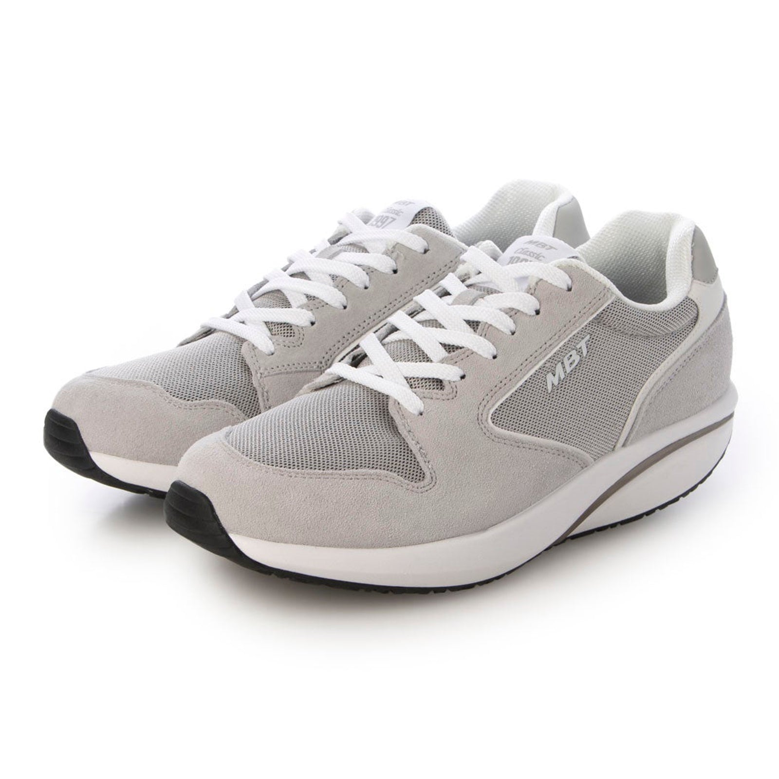 MBT 1997 Classic II Suede Textile Mens Trainers#color_mist grey