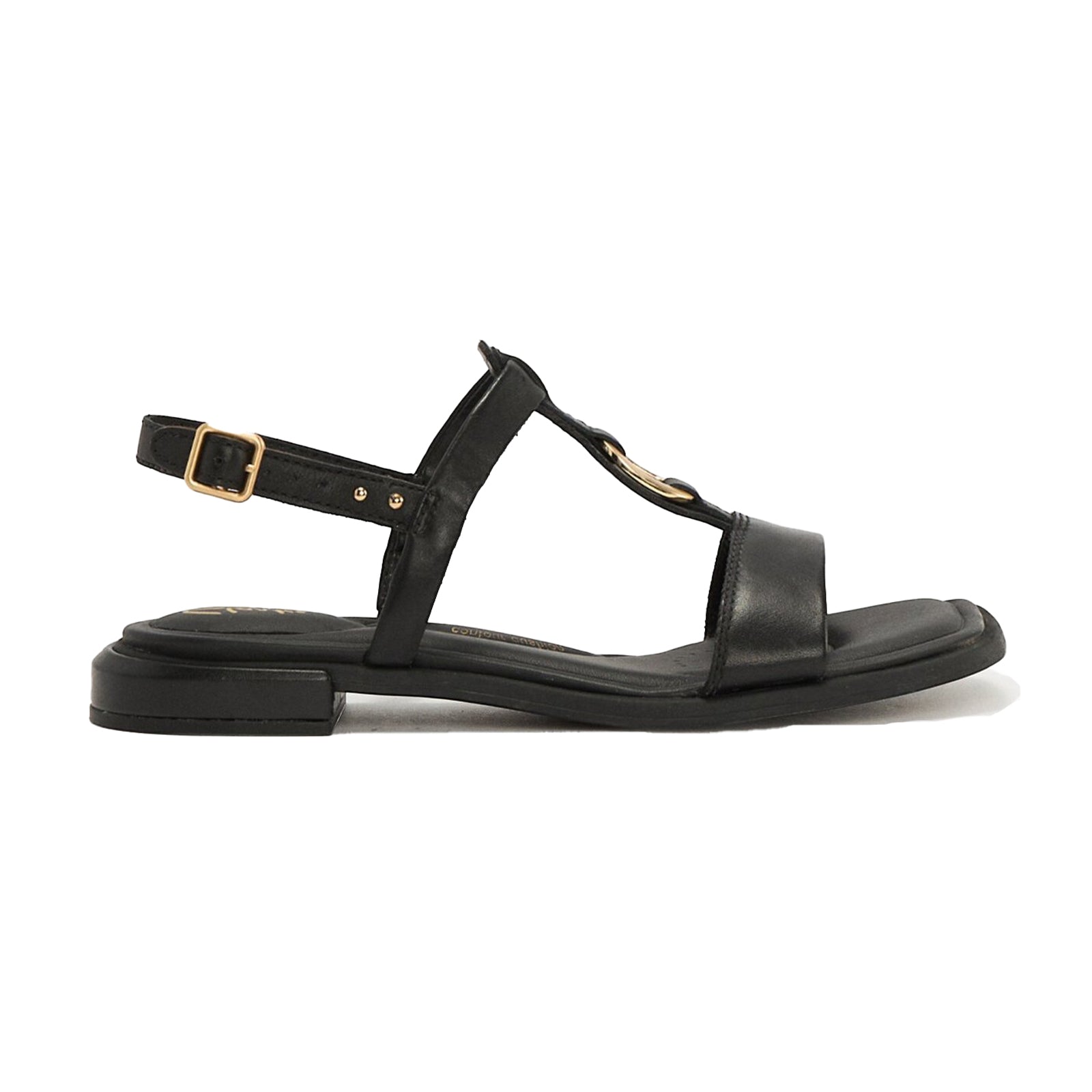 Clarks Ariany Sling Leather Womens Sandals#color_black