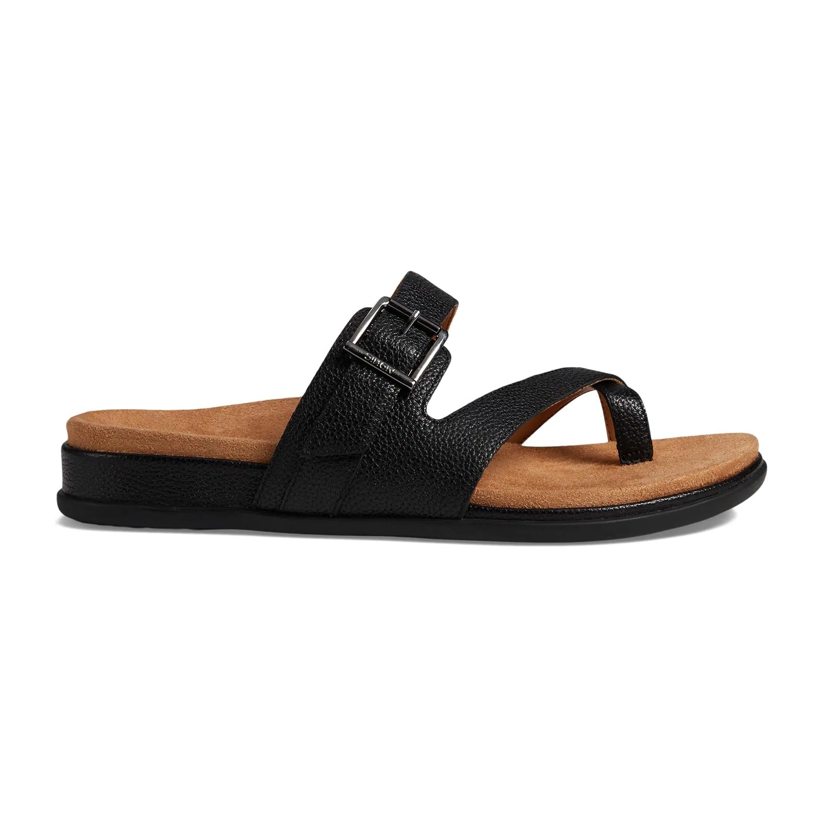 Vionic Carmela Leather Womens Sandals#color_black