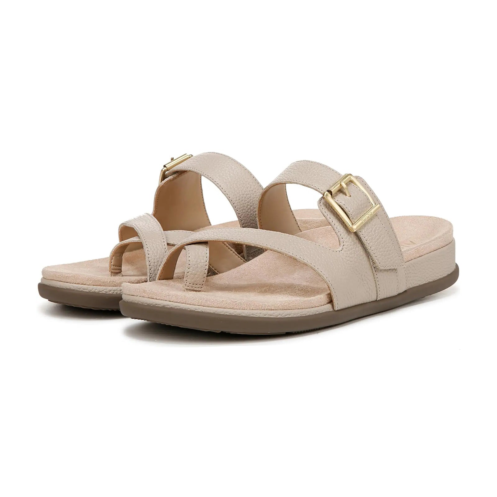 Vionic Carmela Leather Womens Sandals#color_oatmeal