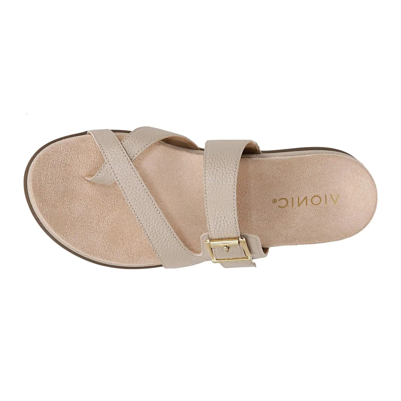 Vionic Carmela Leather Womens Sandals#color_oatmeal