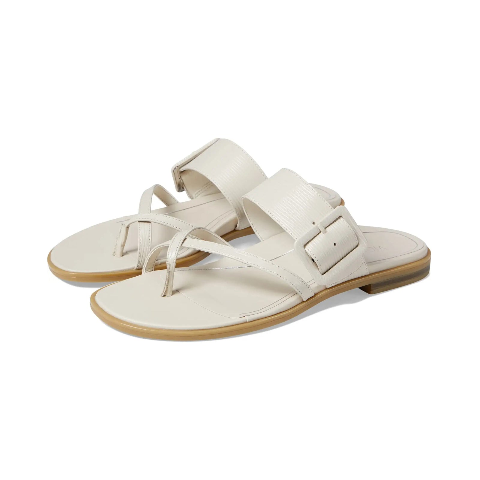Vionic Julep Wavy Leather Womens Sandals#color_cream