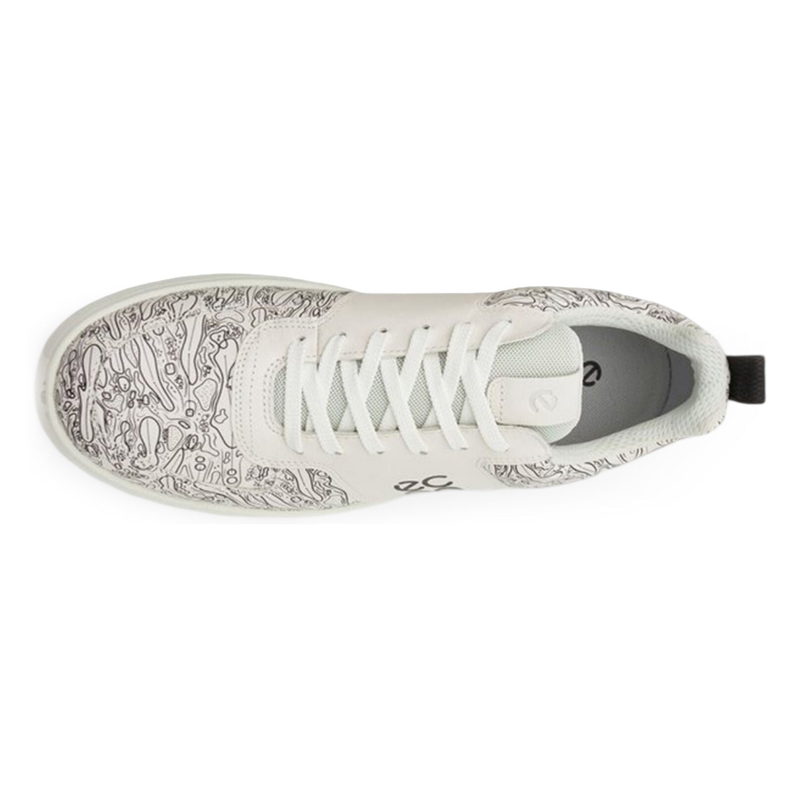 Ecco Golf Street 720 Leather Mens Trainers#color_white