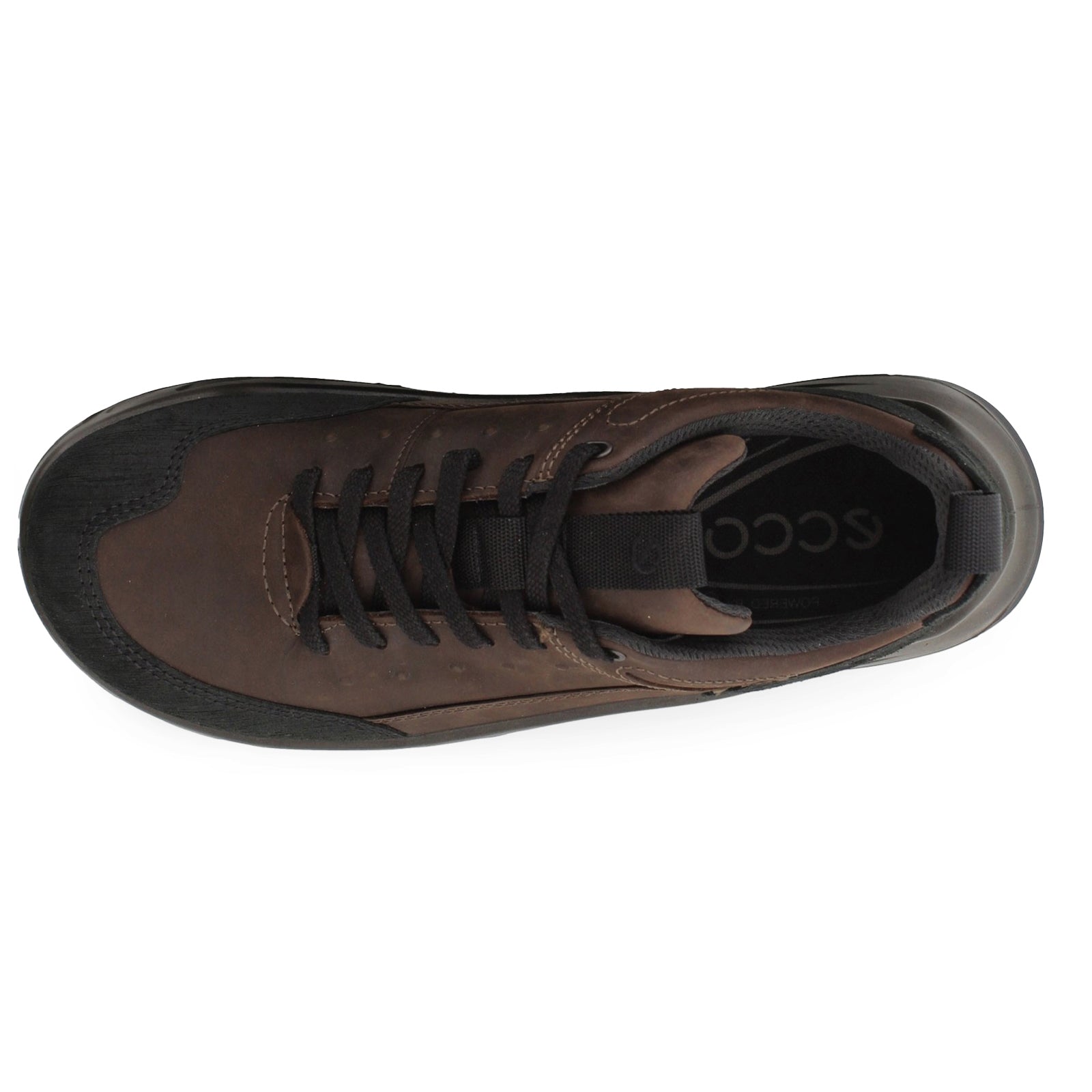 Ecco Offroad 822354 Leather Textile Mens Trainers#color_black mocha