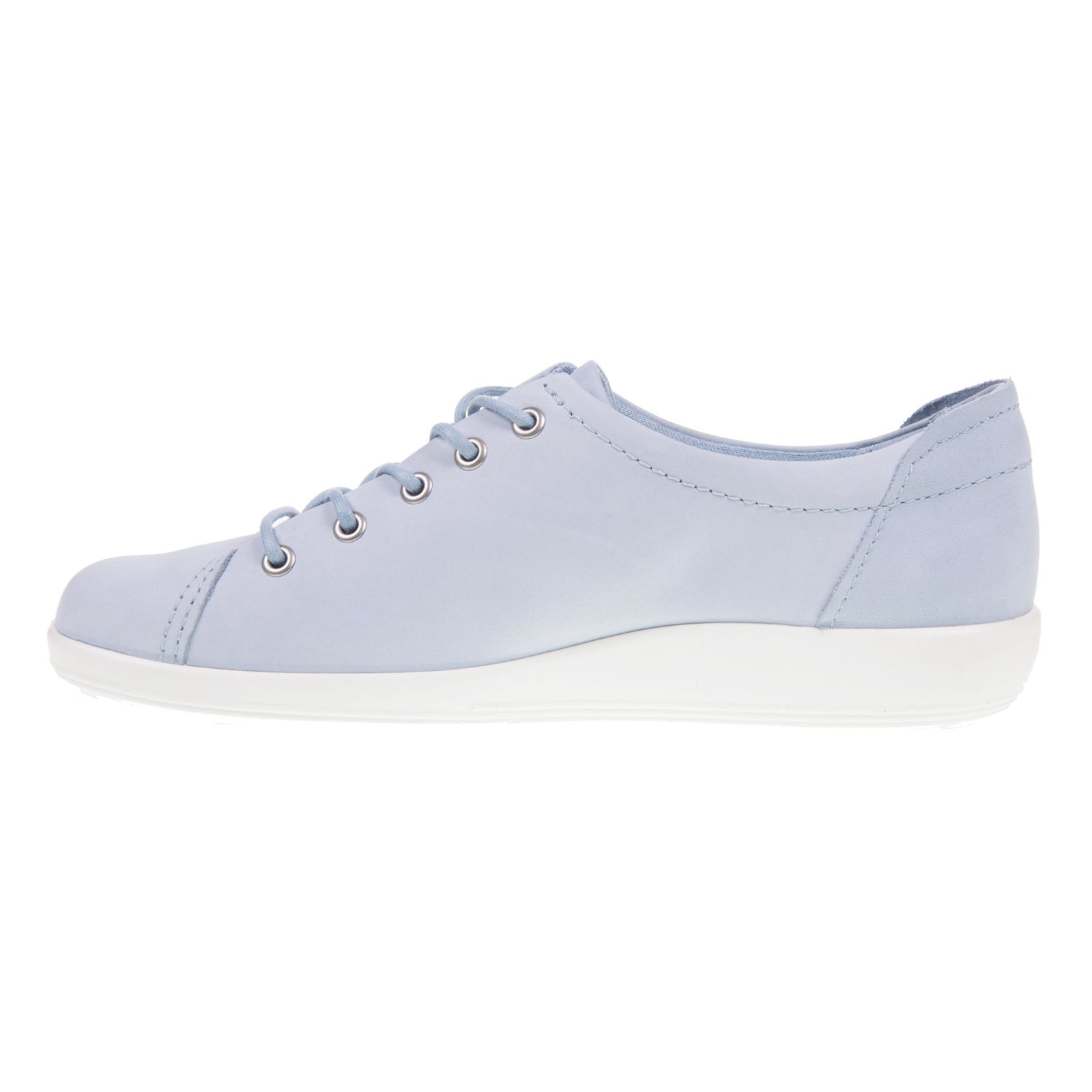 Ecco Soft 2.0 Nubuck Leather Womens Trainers#color_dusty blue