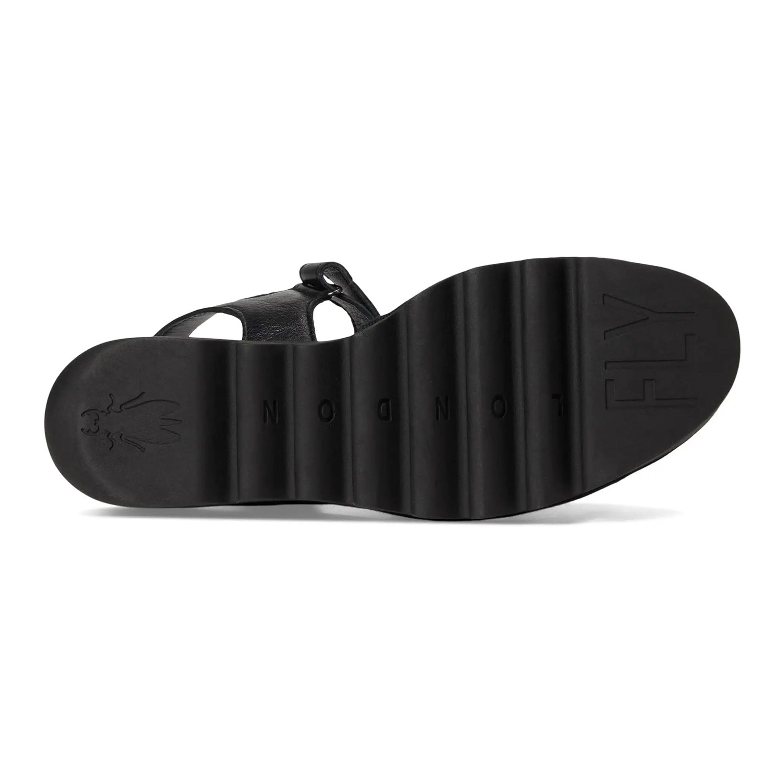 Fly London BEXY575FLY Idra Leather Womens Sandals#color_silver graphite black