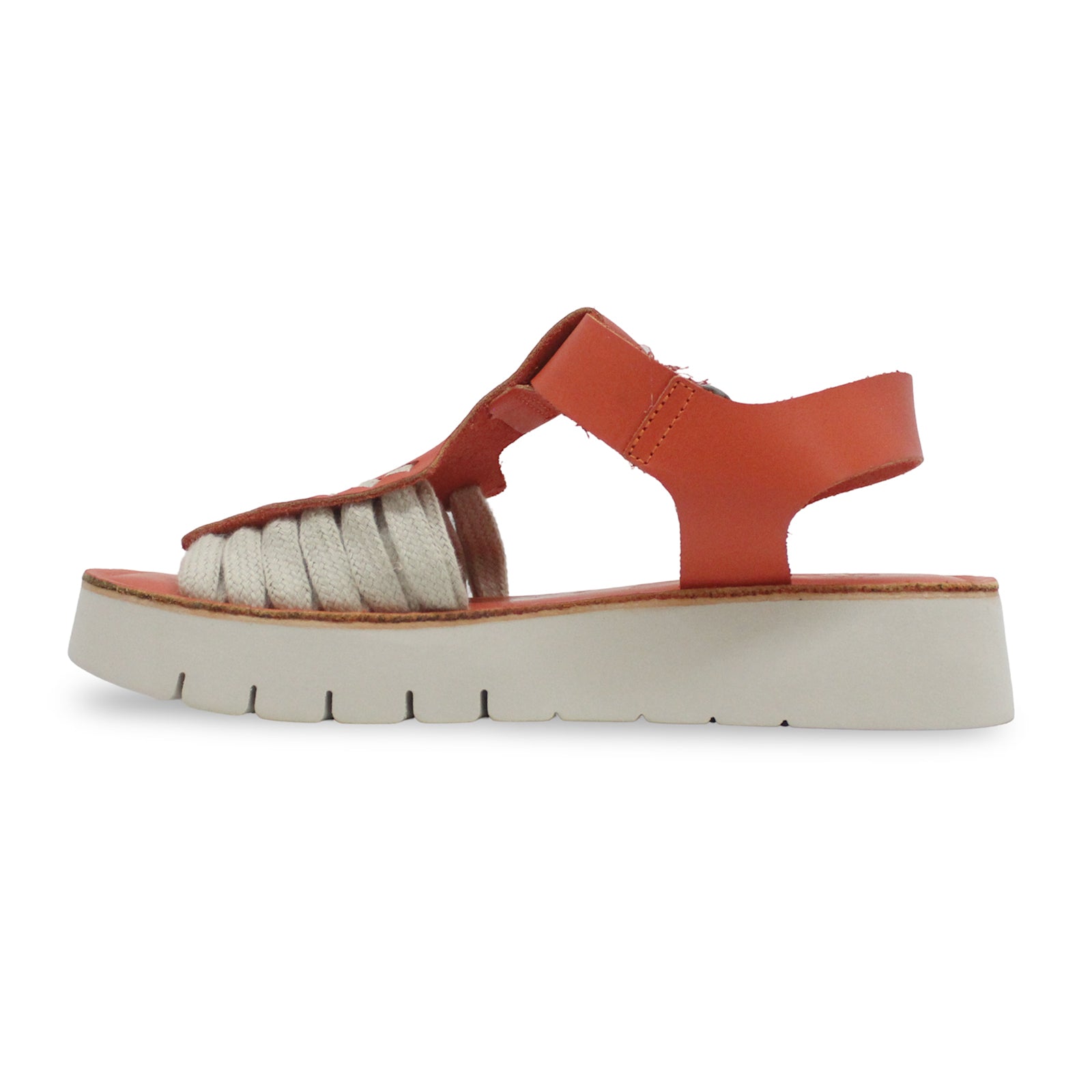 Fly London SARF251FLY Brooklyn Leather Womens Sandals#color_scarlet