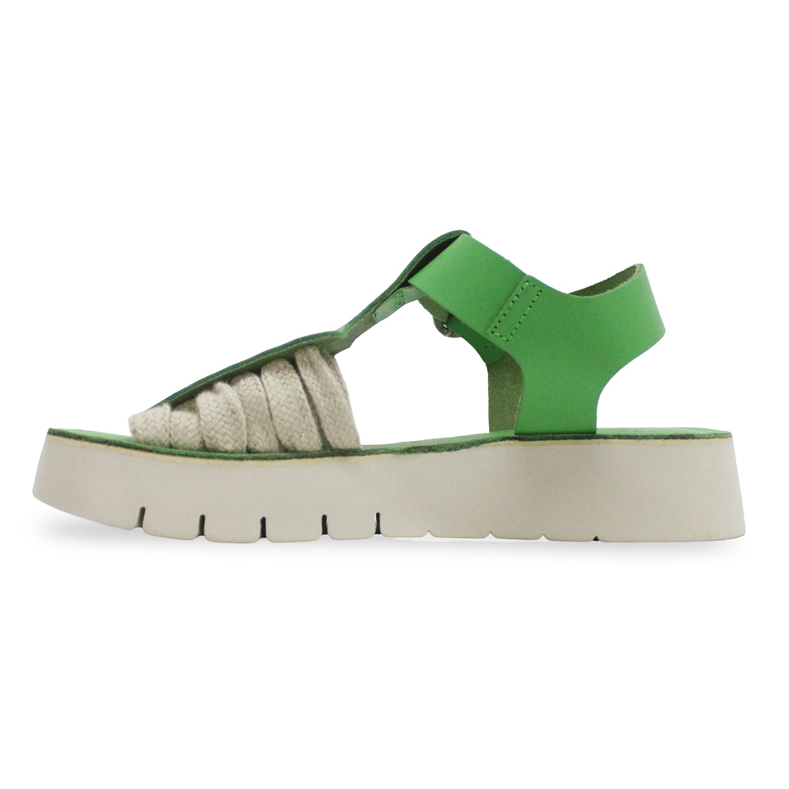 Fly London SARF251FLY Brooklyn Leather Womens Sandals#color_green