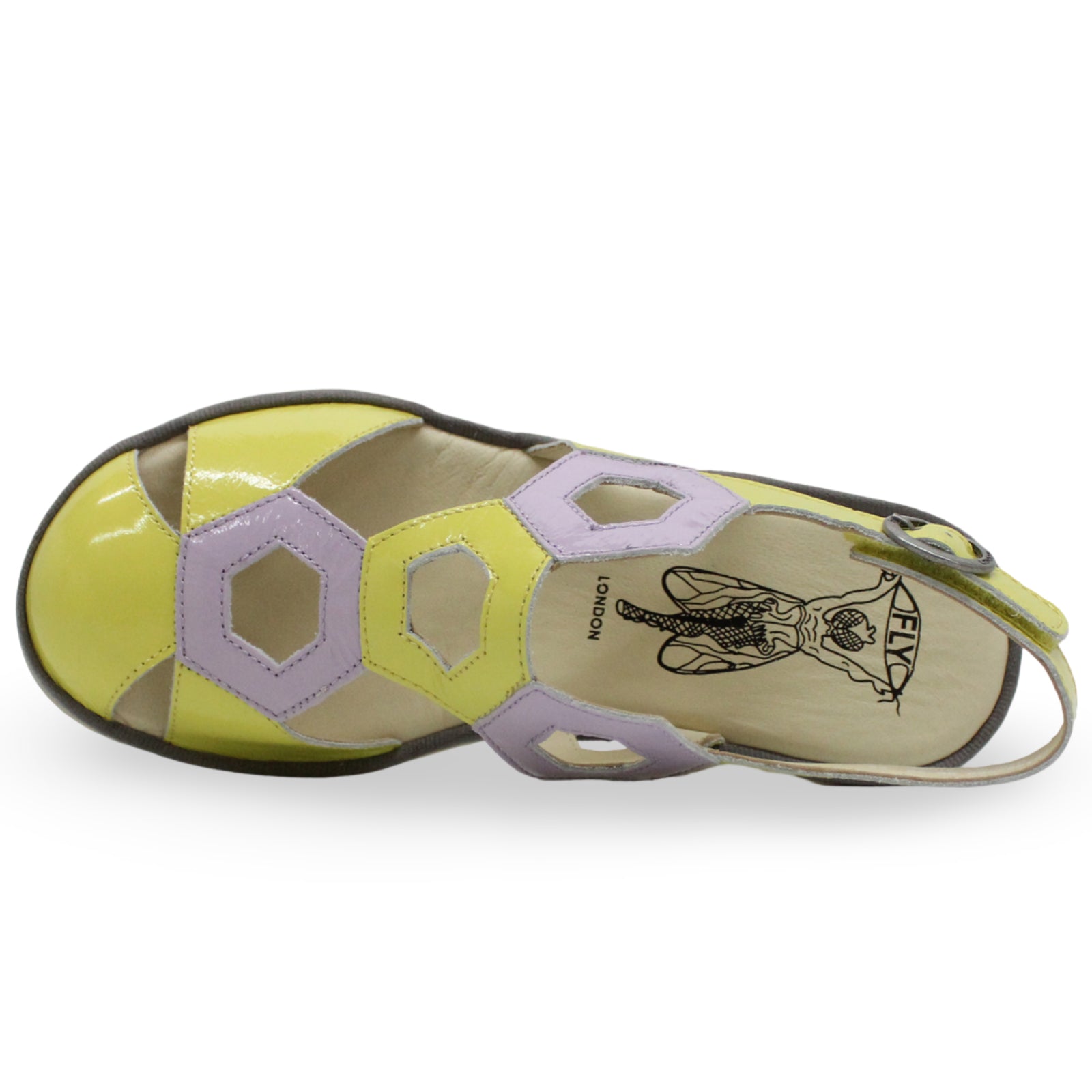 Fly London TRUL582FLY Nappalak Leather Womens Sandals#color_lemon violet