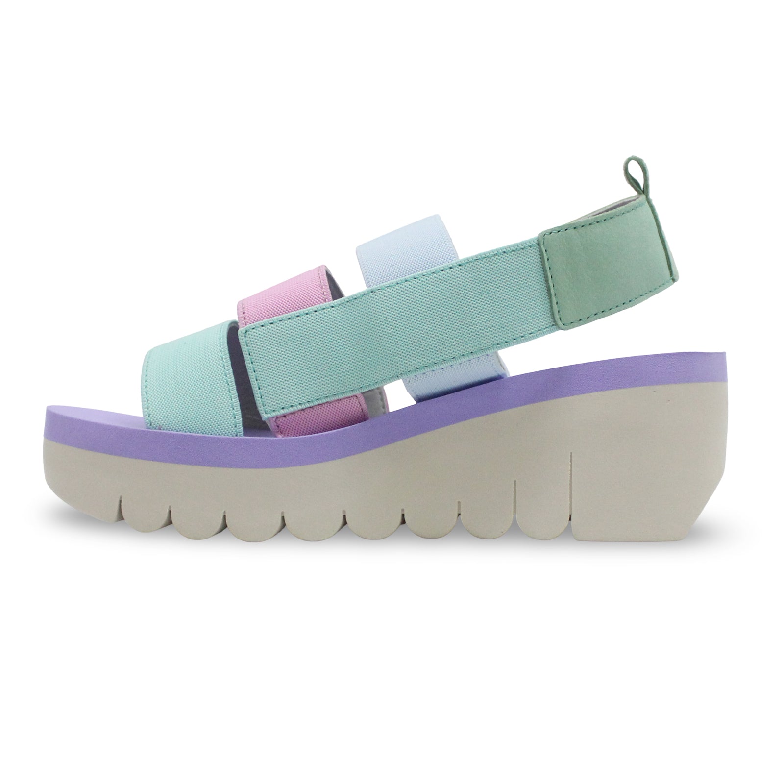 Fly London YERE847FLY Textile Leather Womens Sandals#color_spearmint multicolor