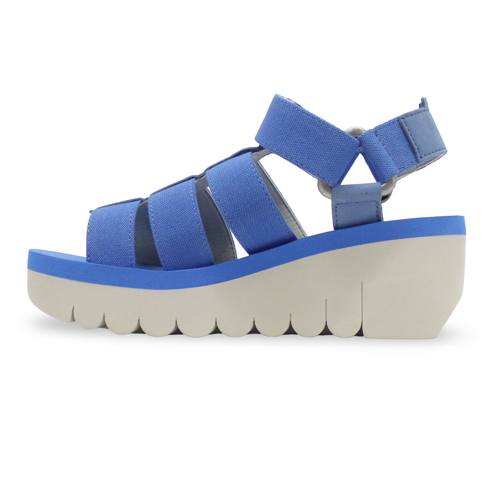 Fly London YOJI198FLY Textile Leather Womens Sandals#color_azurre