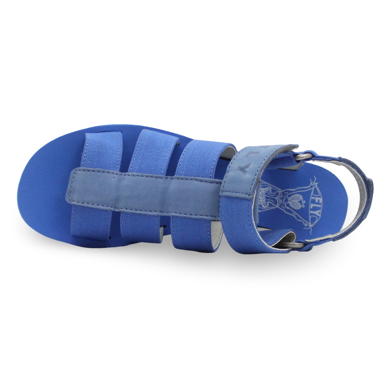 Fly London YOJI198FLY Textile Leather Womens Sandals#color_azurre