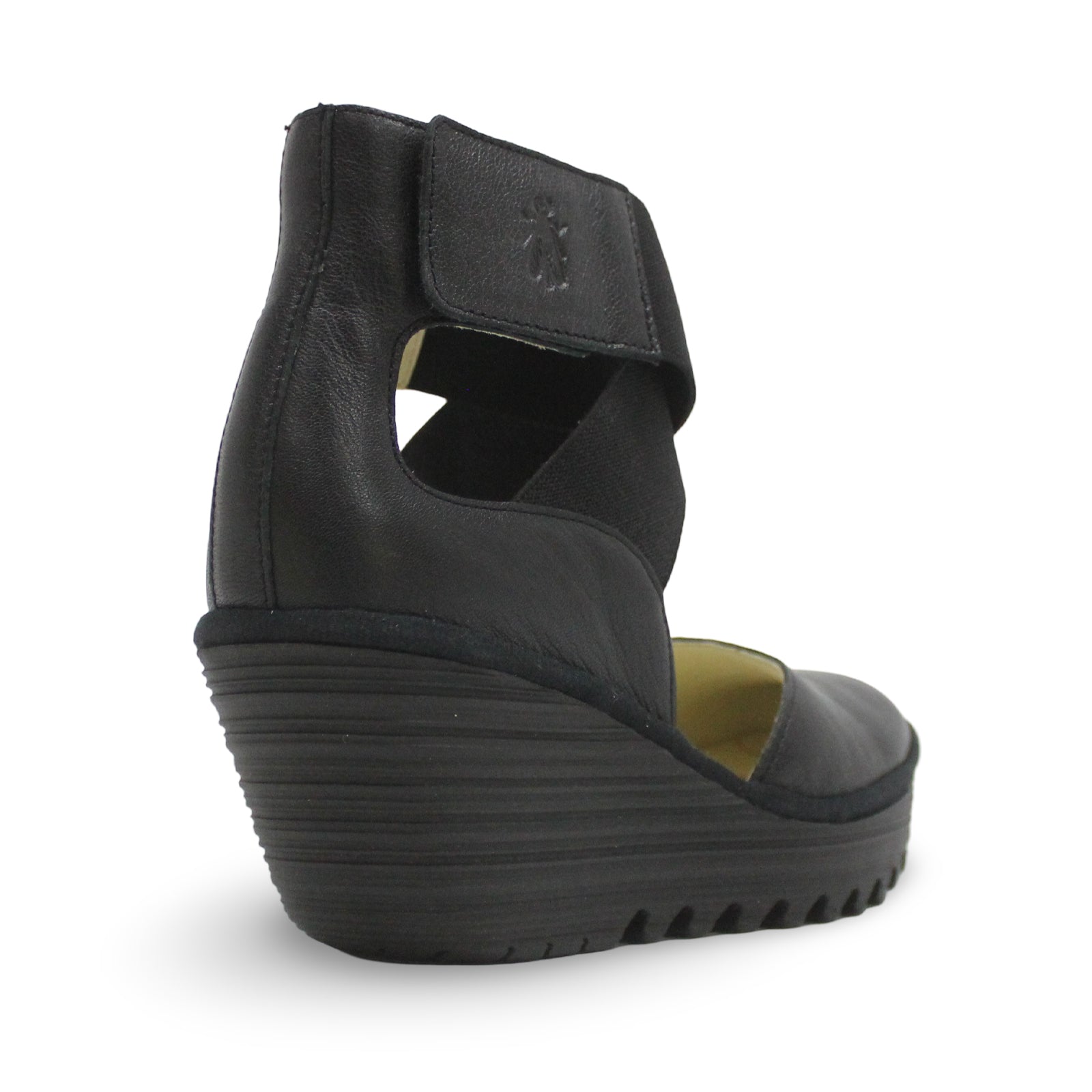 Fly London YOLG546FLY Mousse Leather Womens Sandals#color_black