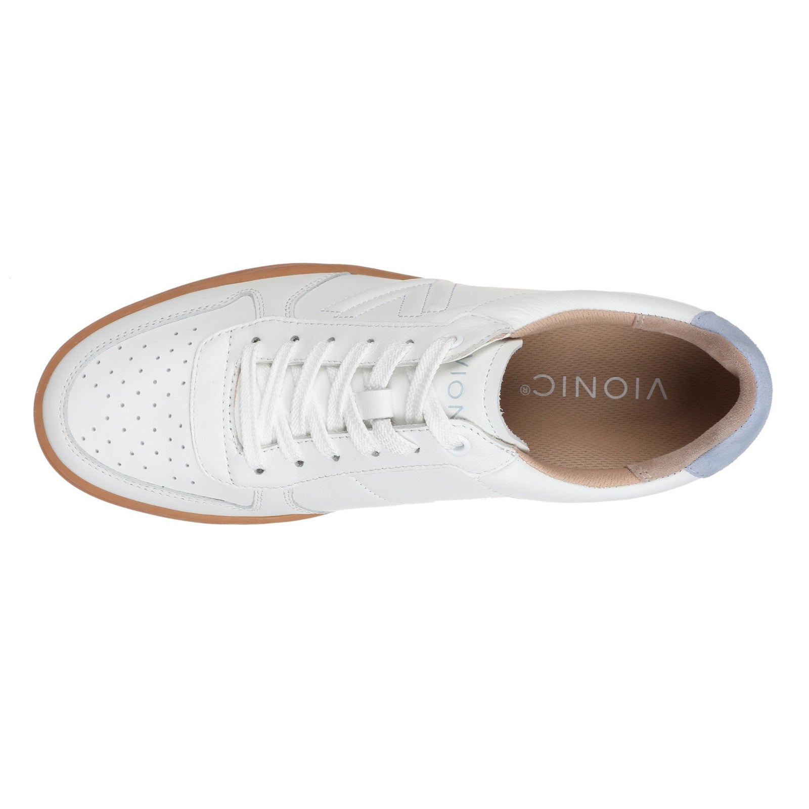 Vionic Lucas Court Leather Mens Trainers#color_white skyway