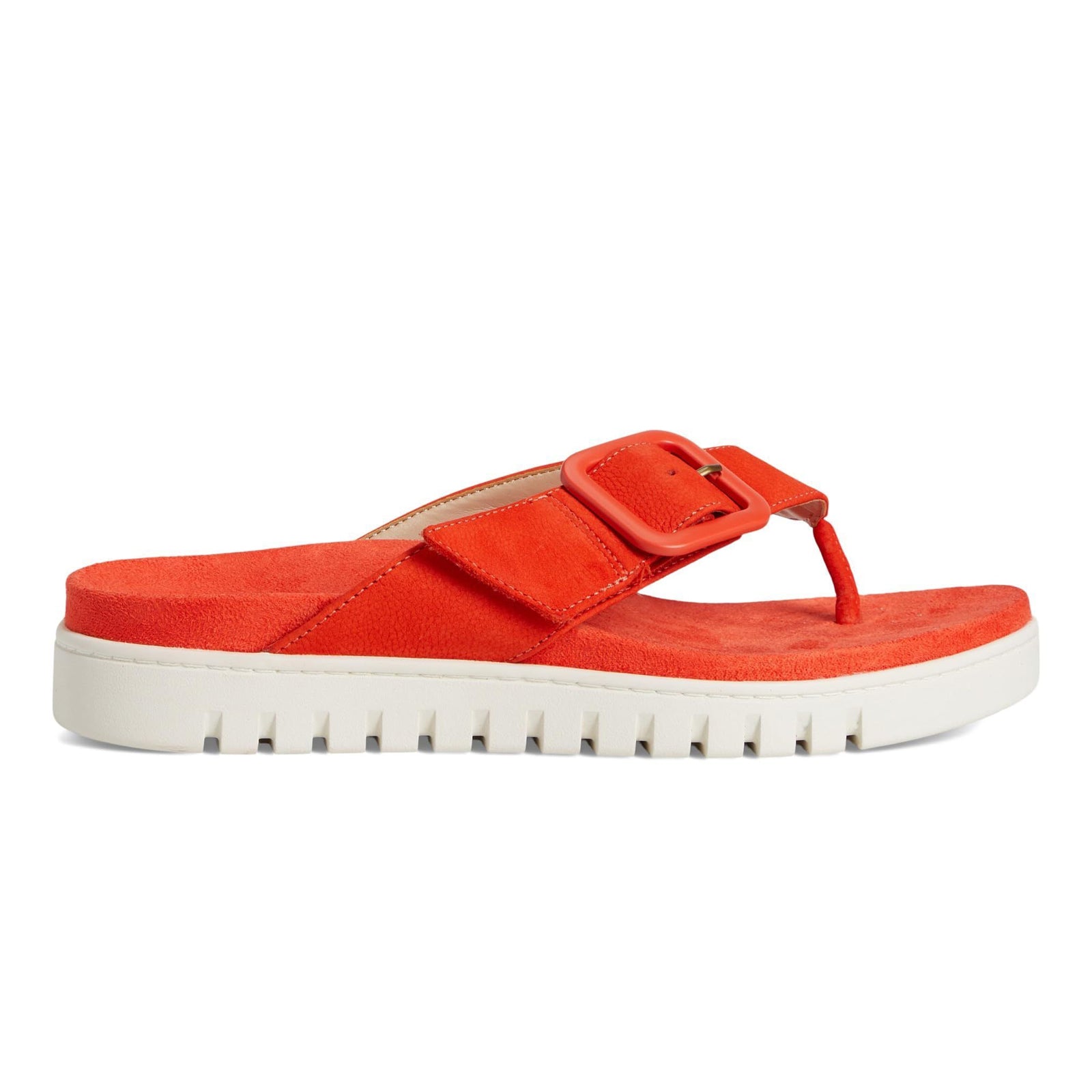 Vionic Uptown Marin Nubuck Womens Sandals#color_cherry tomato