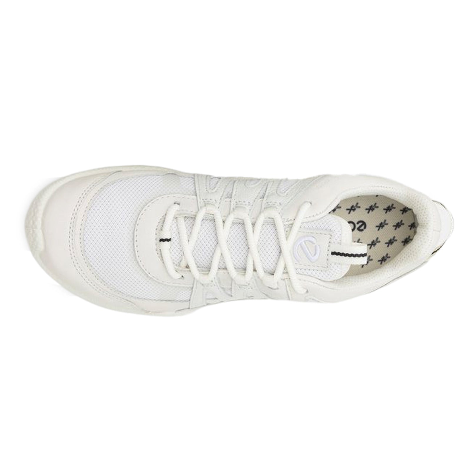 Ecco Biom C-Trail 803253 Leather Textile Womens Trainers#color_white bright white shadow white