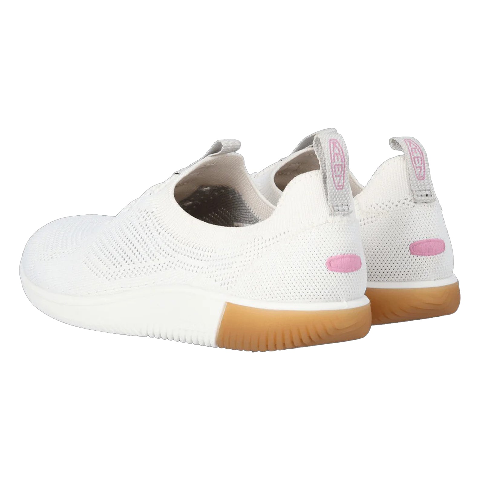 Keen KNX Knit Textile Womens Trainers#color_star white moonlite mauve