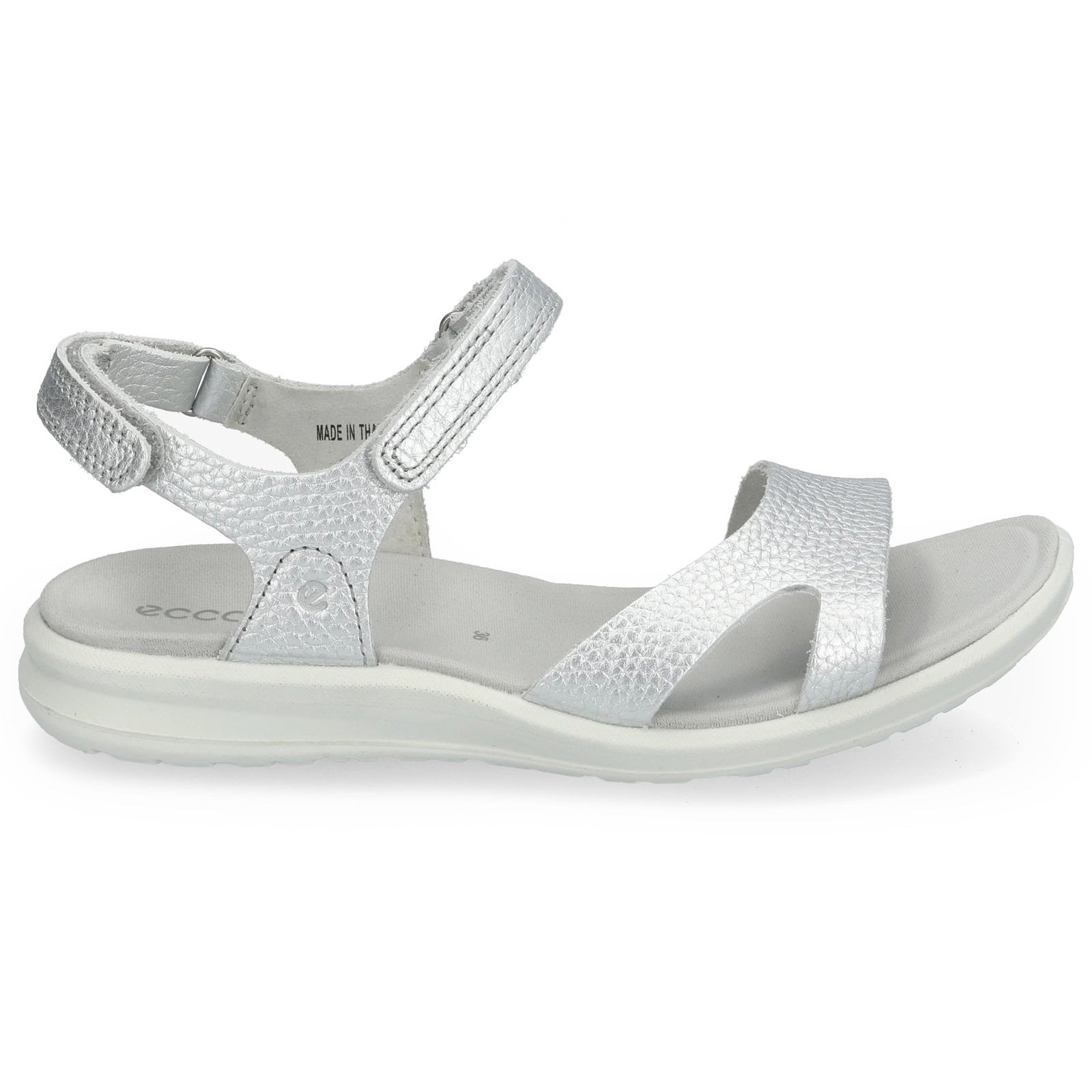 Ecco Cruise II 821883 Nubuck Leather Womens Sandals#color_pure silver