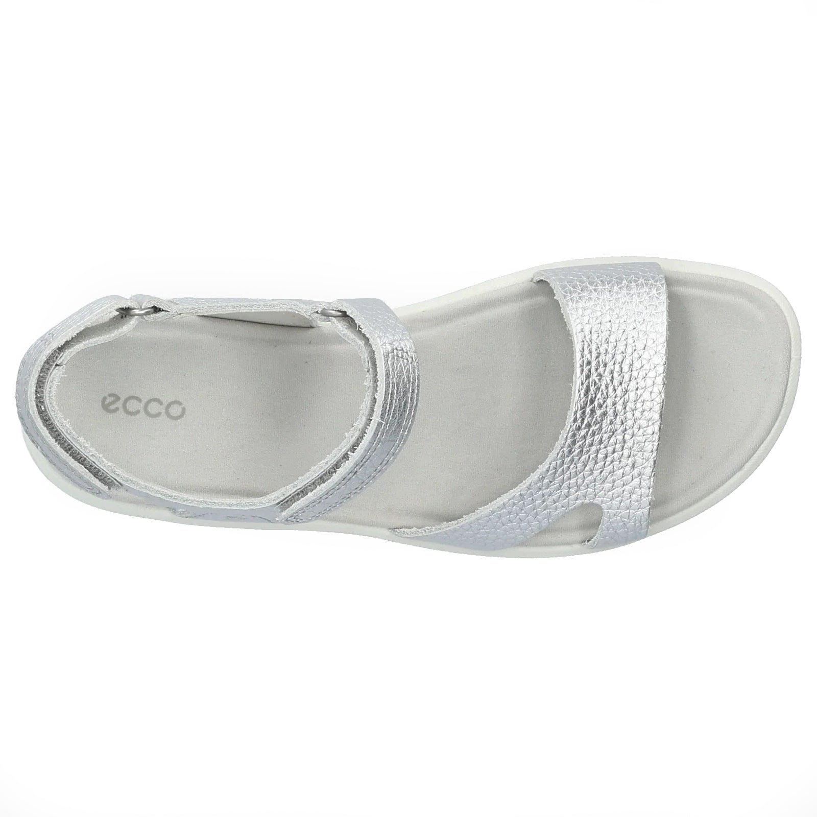 Ecco Cruise II 821883 Nubuck Leather Womens Sandals#color_pure silver