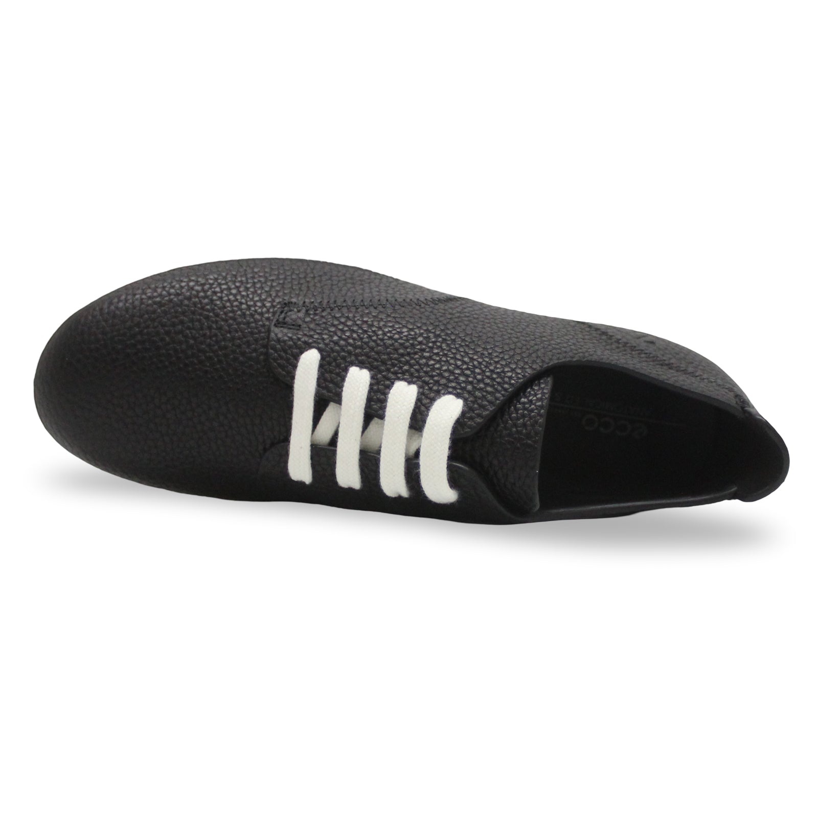 Ecco Leisure 205133 Leather Womens Trainers#color_black