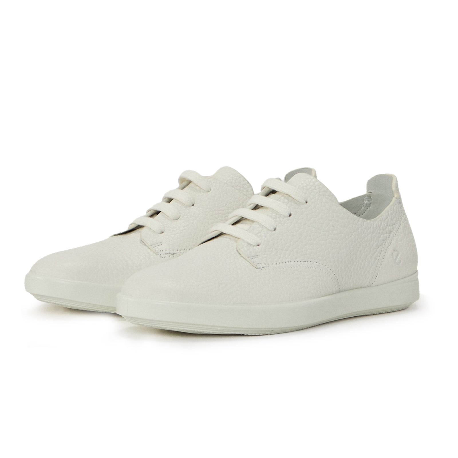 Ecco Leisure 205133 Leather Womens Trainers#color_white