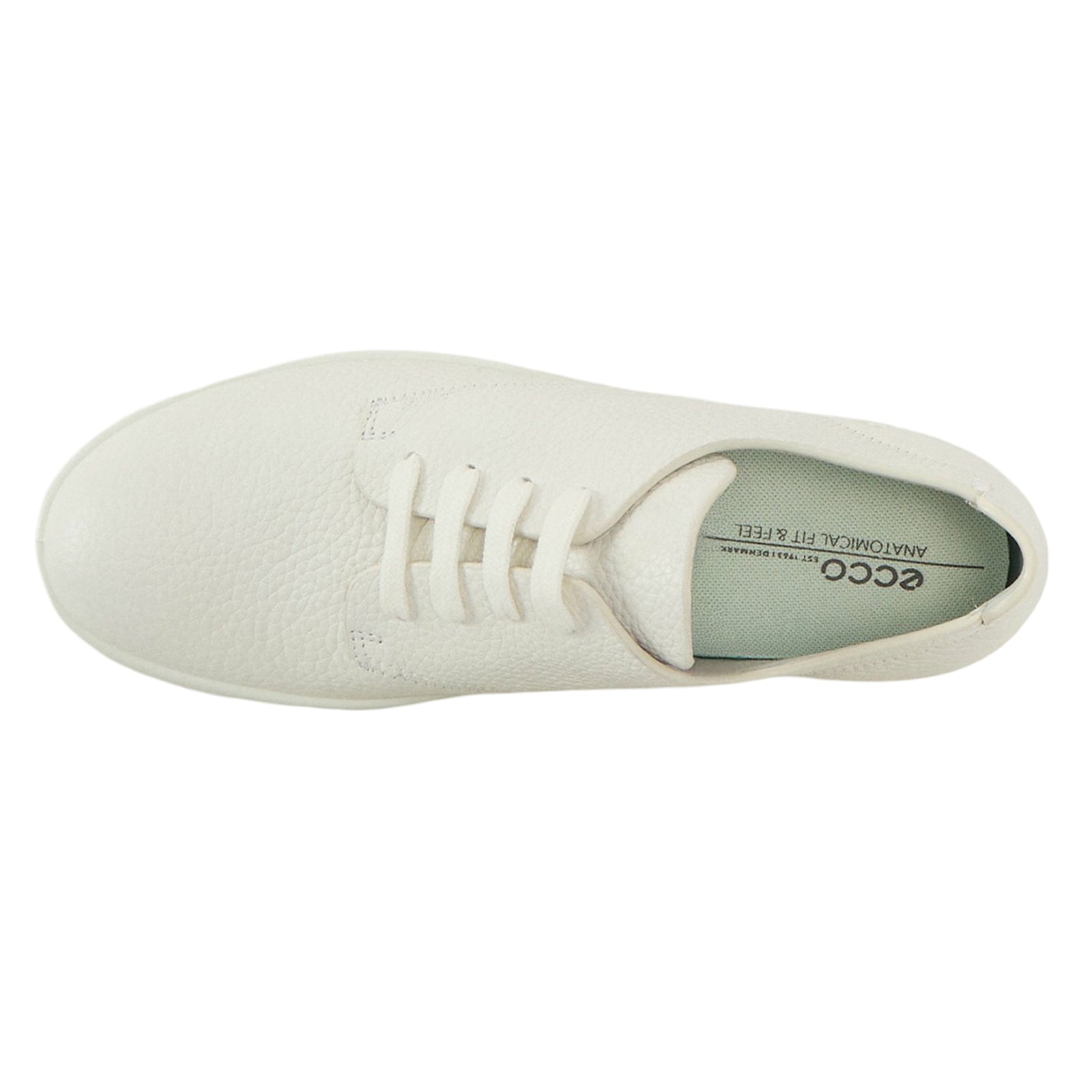 Ecco Leisure 205133 Leather Womens Trainers#color_white