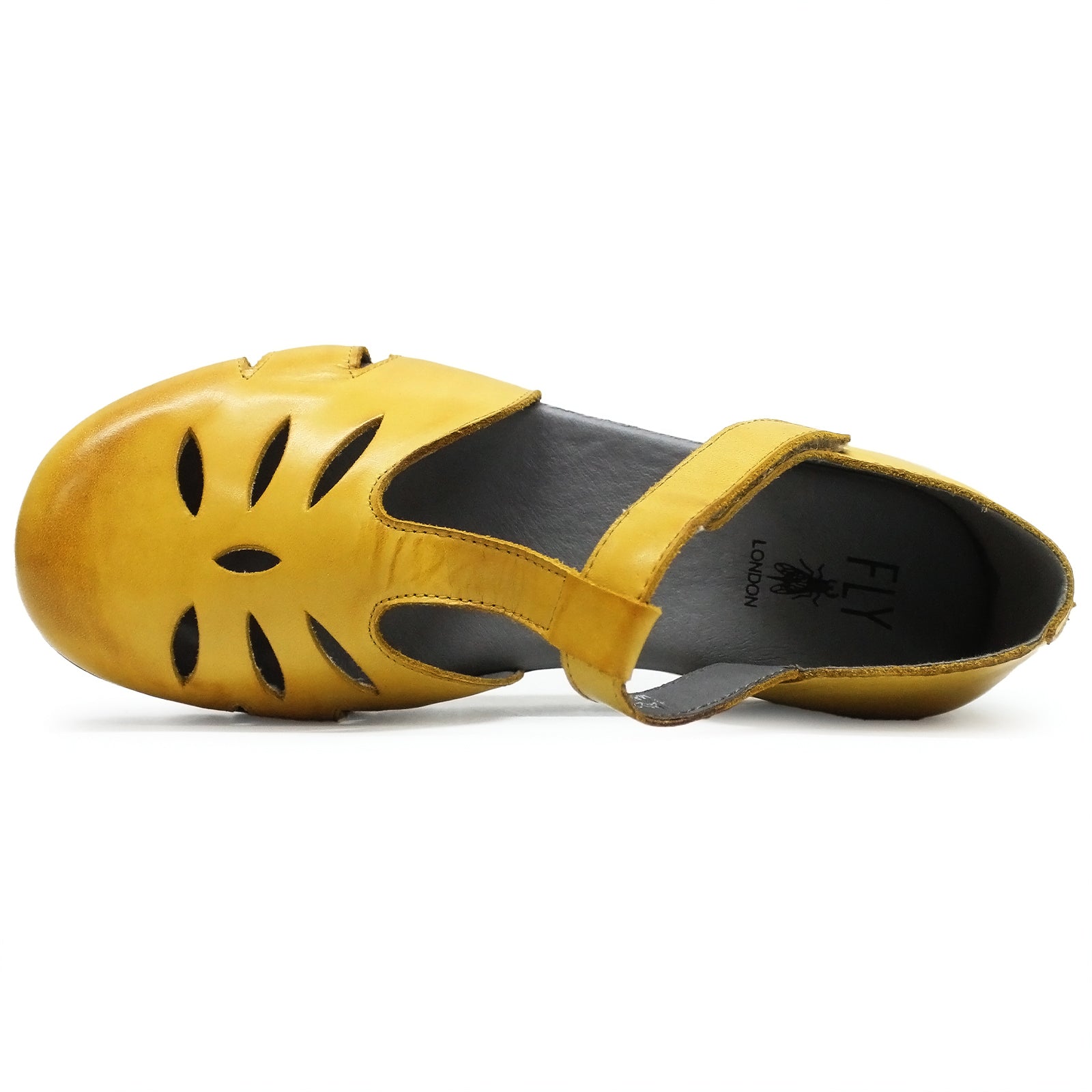 Fly London VELT224FLY Burn Leather Womens Sandals#color_mustard