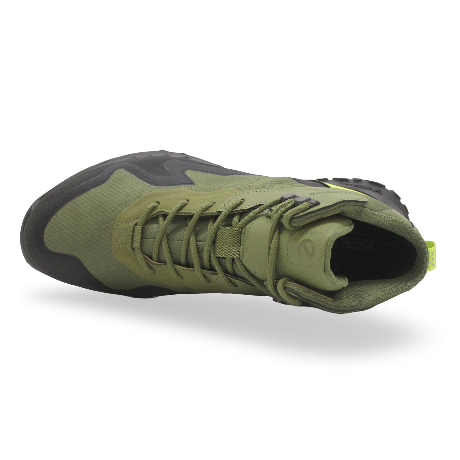 Ecco ULT-TRN Textile Synthetic Mens Boots#color_black acorn lime punch