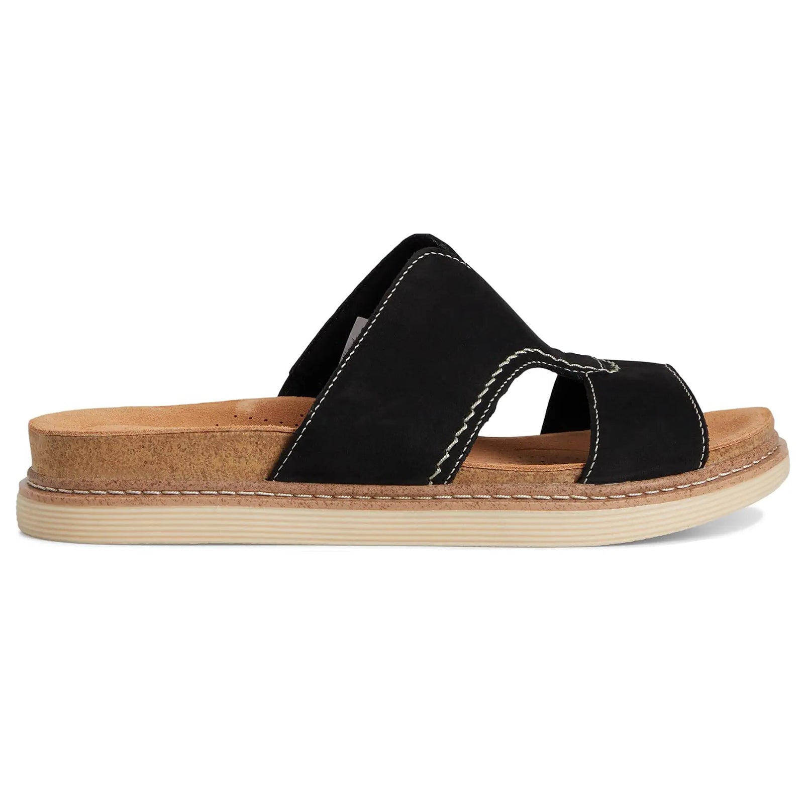 Clarks Arwell Walk Nubuck Womens Sandals#color_black