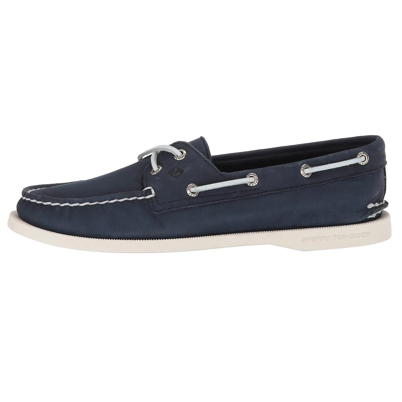 Sperry Authentic Original 2-Eye Full Grain Leather Womens Shoes#color_navy