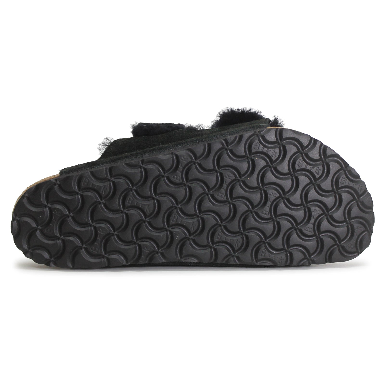 Birkenstock Arizona Fur Suede Unisex Sandals#color_black