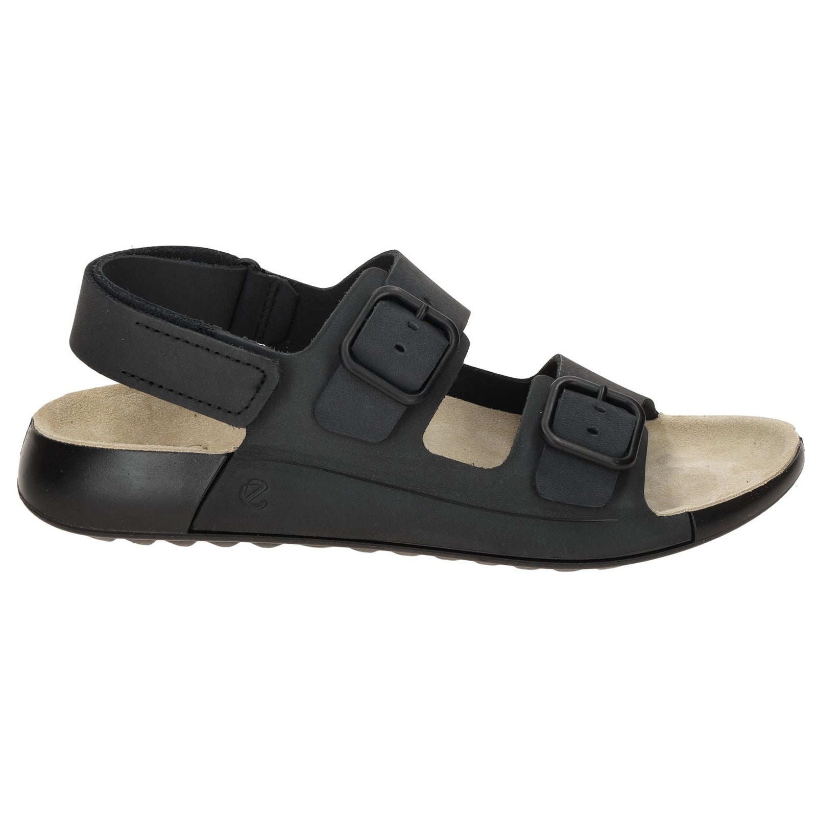 Ecco Cozmo 206903 Nubuck Leather Womens Sandals#color_black