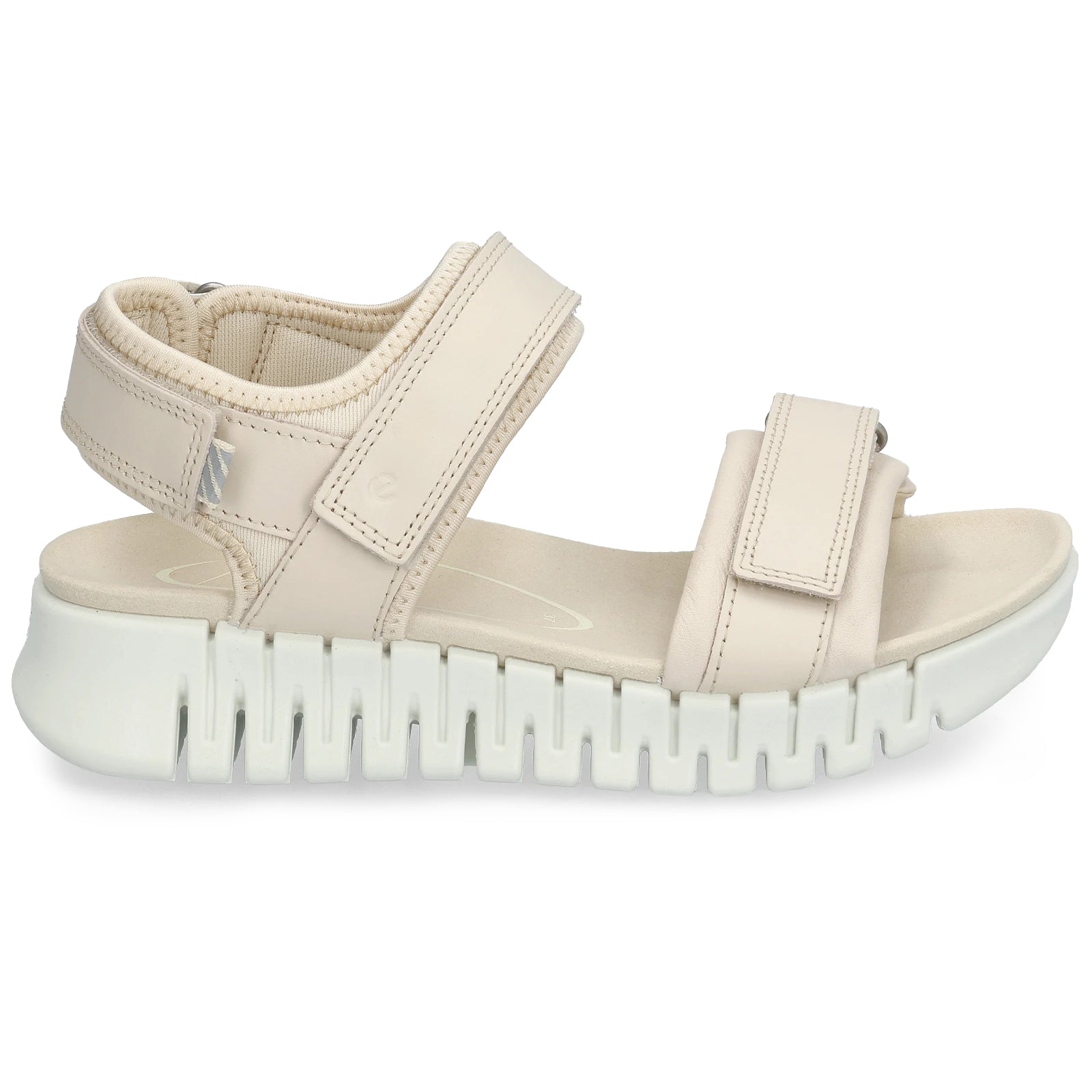 Ecco Gruuv Sol Leather Textile Womens Sandals#color_limestone