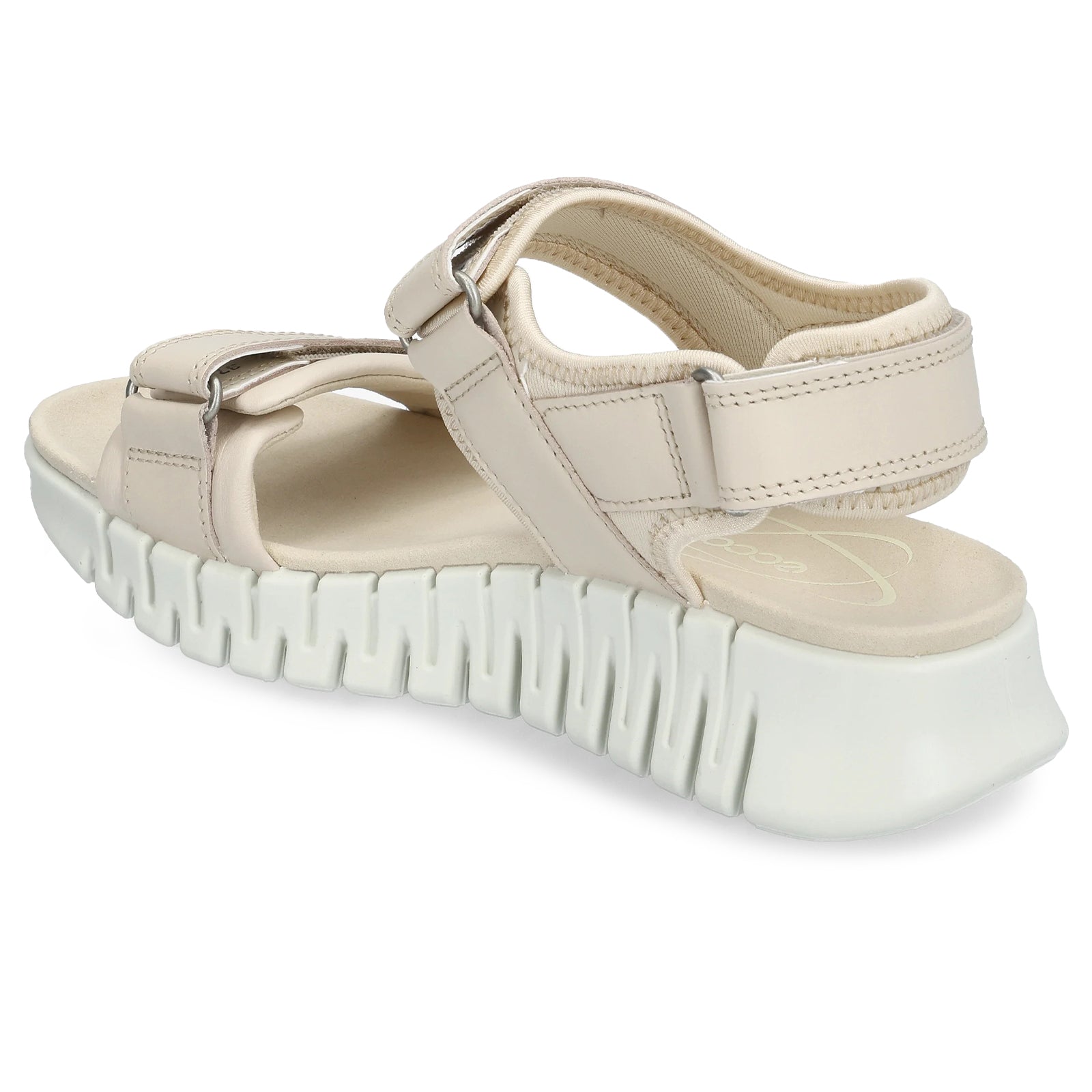 Ecco Gruuv Sol Leather Textile Womens Sandals#color_limestone