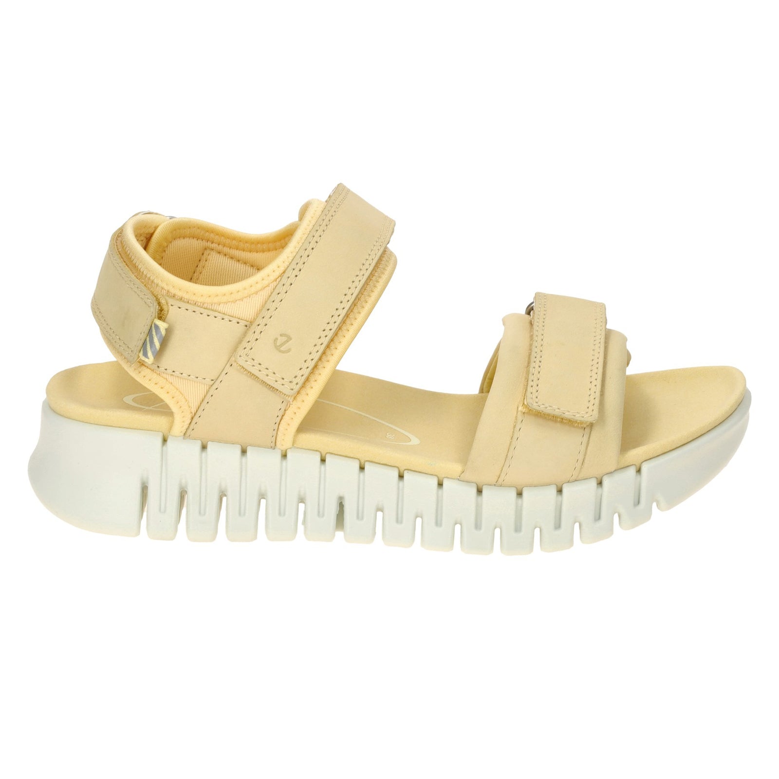 Ecco Gruuv Sol Leather Textile Womens Sandals#color_straw