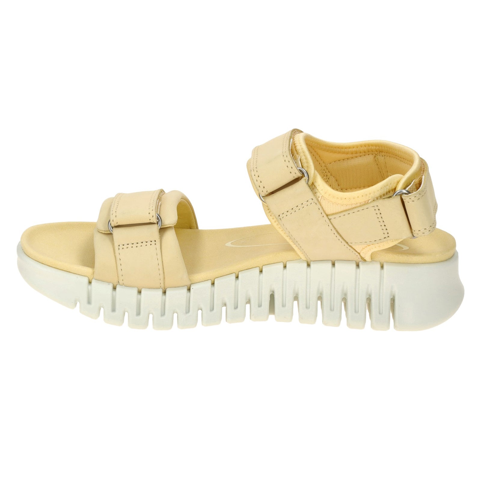 Ecco Gruuv Sol Leather Textile Womens Sandals#color_straw