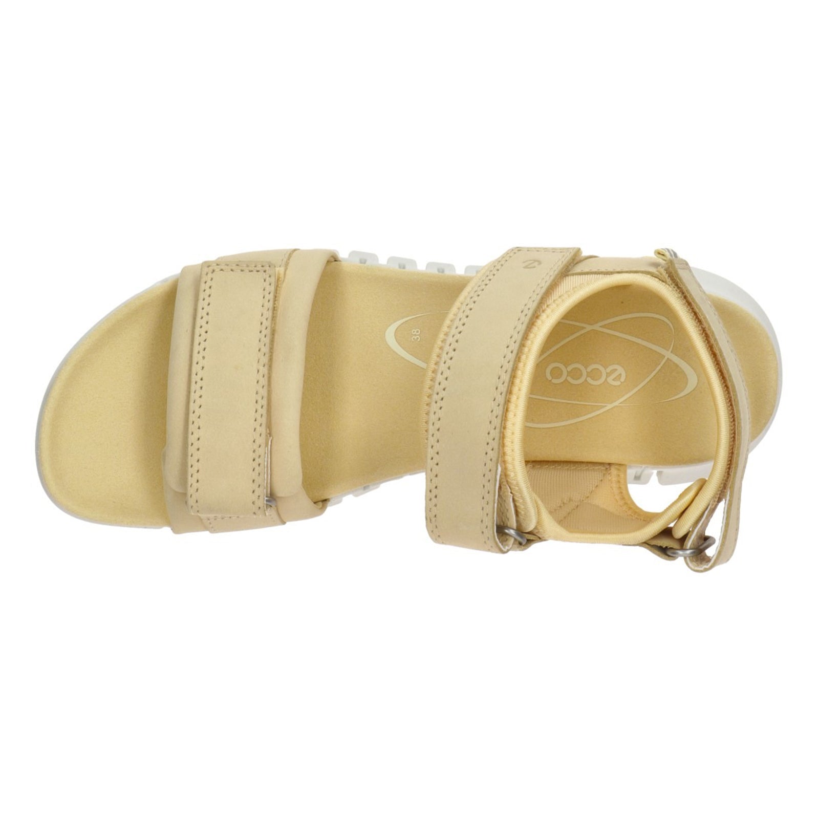 Ecco Gruuv Sol Leather Textile Womens Sandals#color_straw