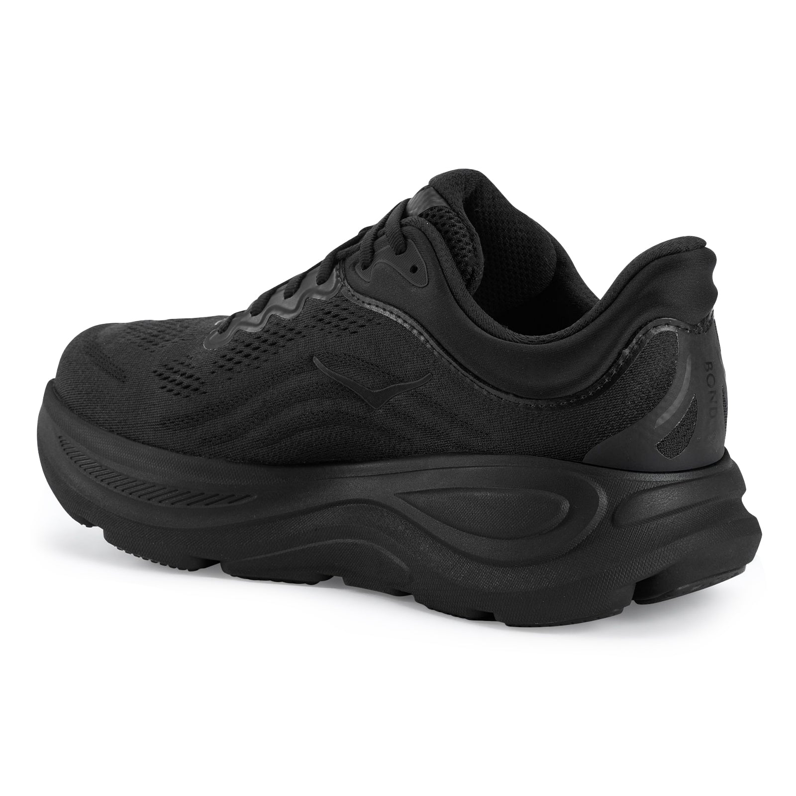 Hoka Bondi 9 Textile Synthetic Mens Trainers#color_black black