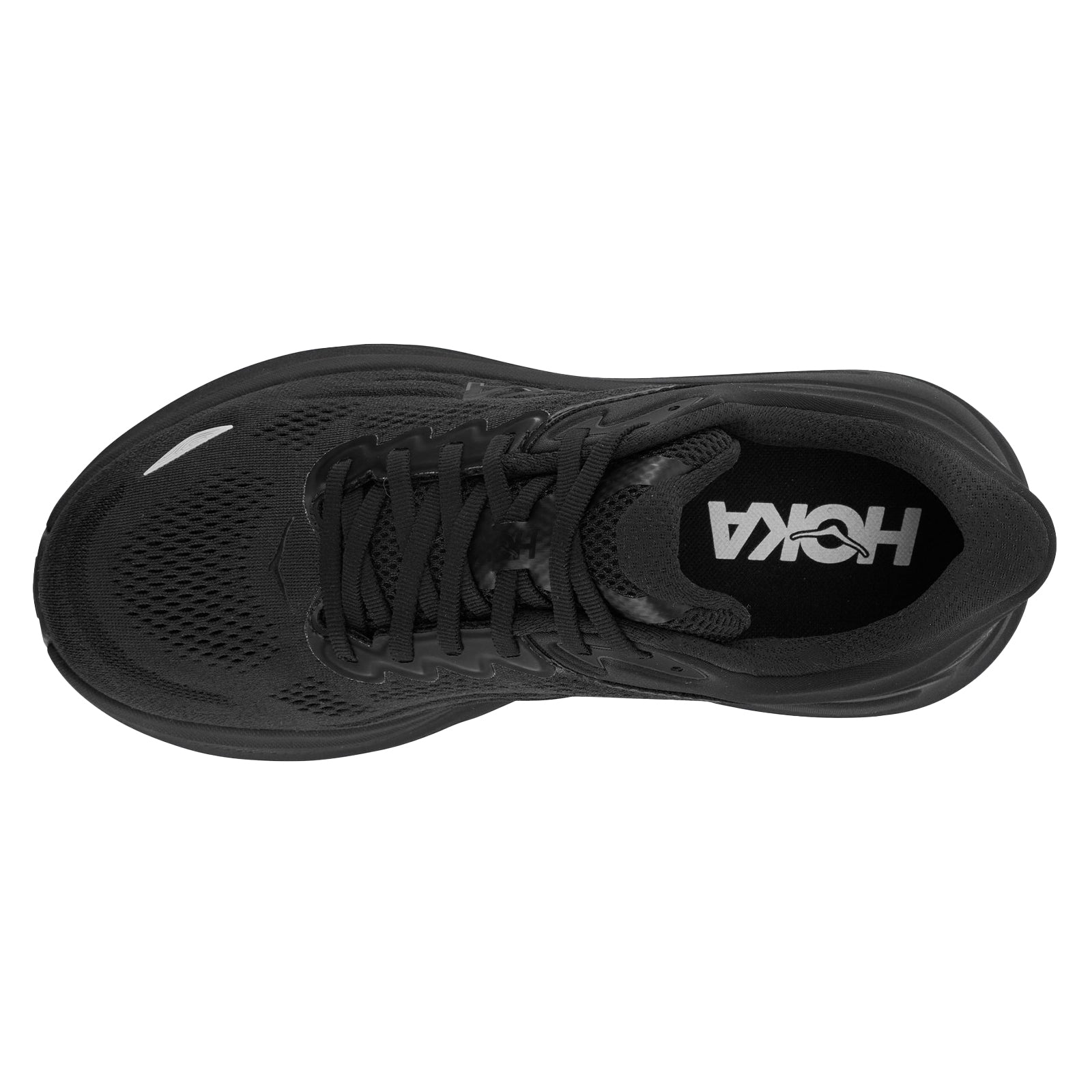 Hoka Bondi 9 Textile Synthetic Mens Trainers#color_black black