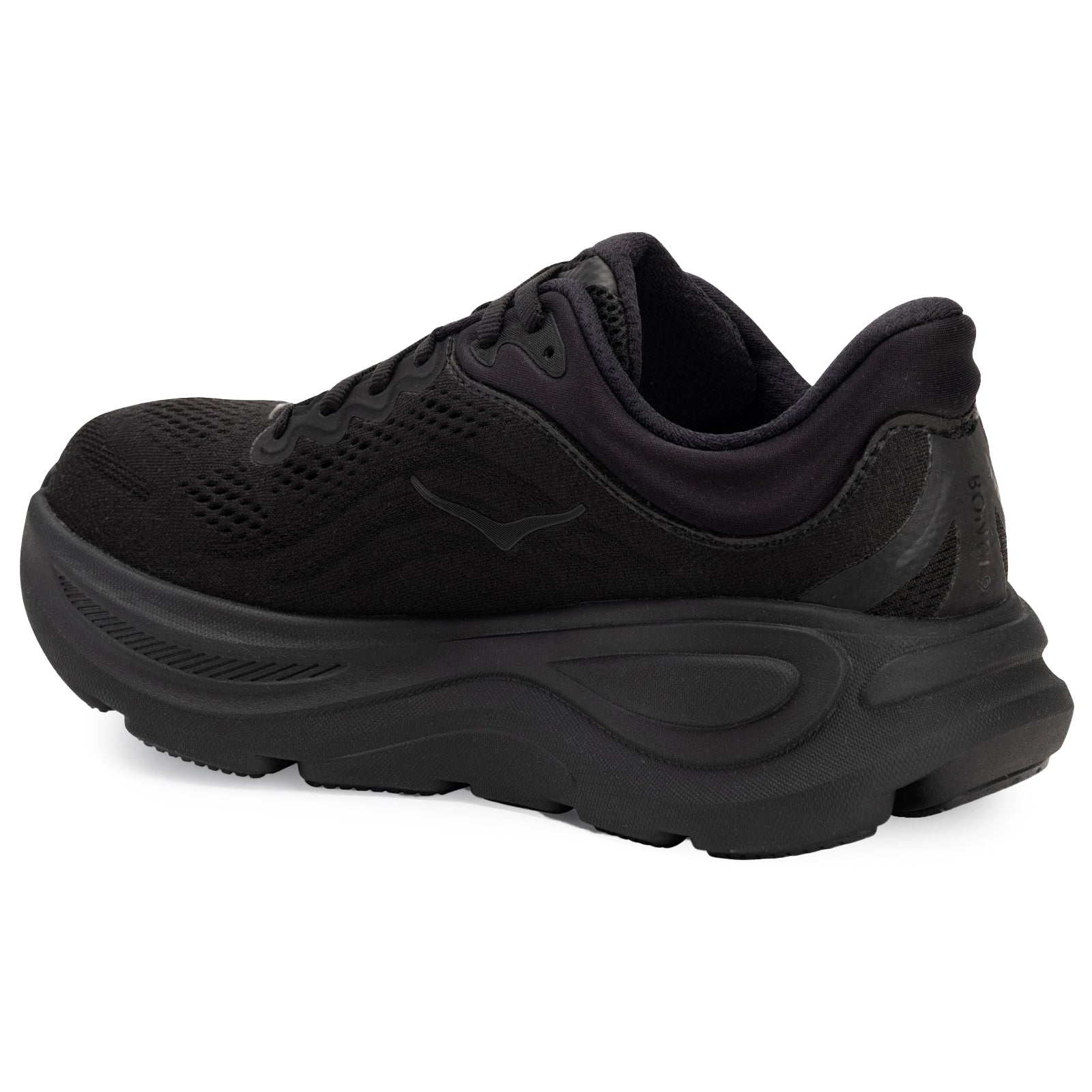 Hoka Bondi 9 Textile Synthetic Womens Trainers#color_black black