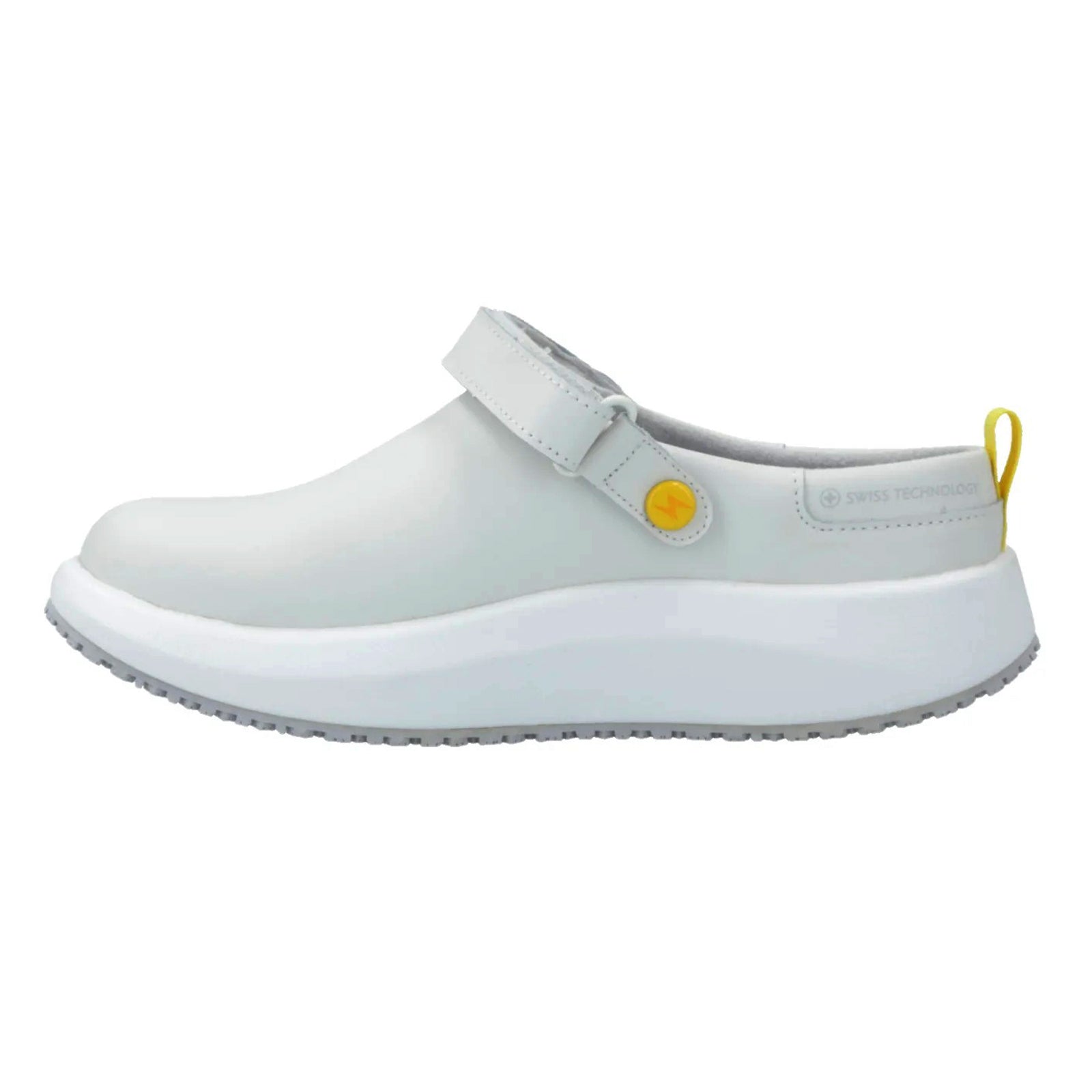 Joya Ace ESD Leather Textile Womens Shoes#color_white