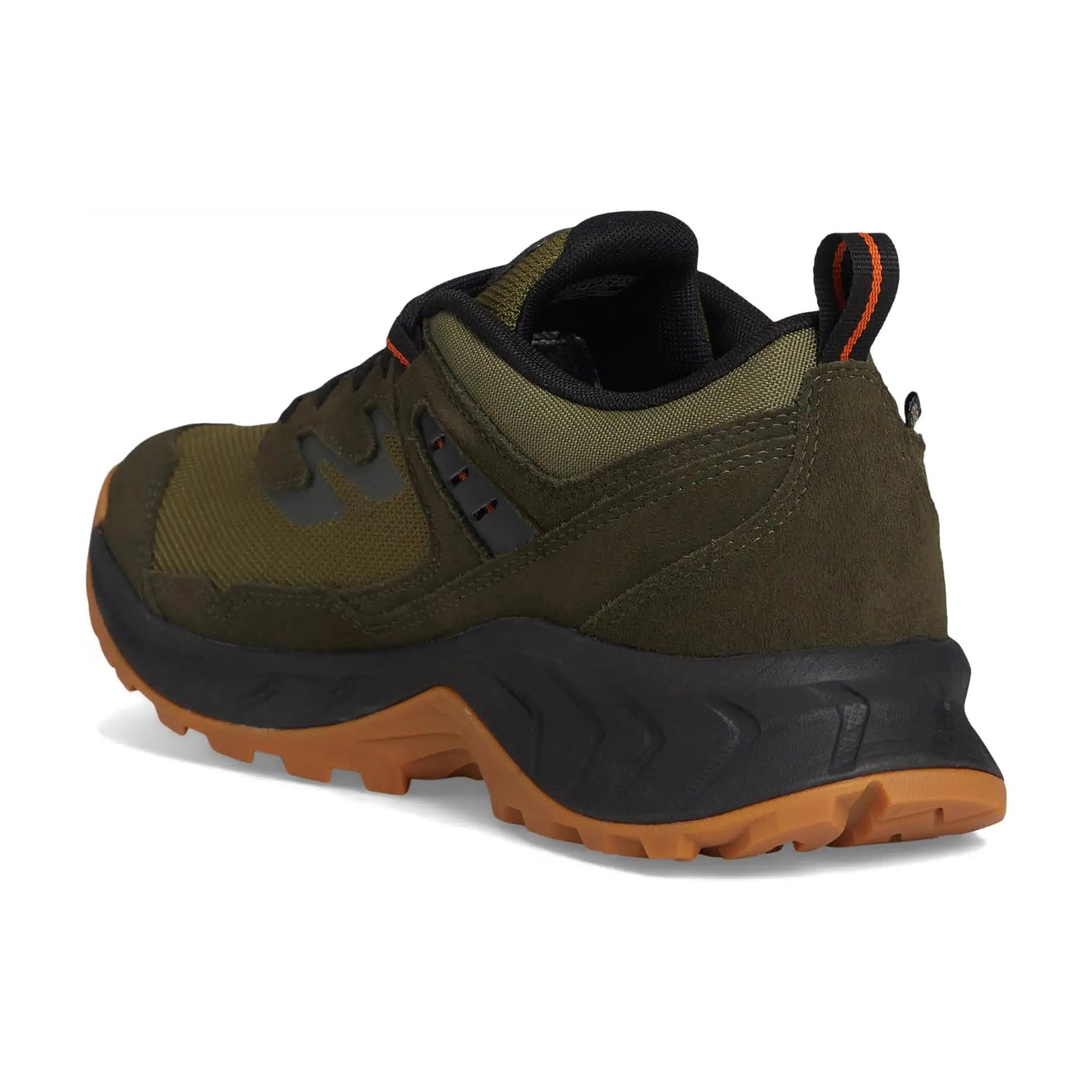 Keen Hightrail WP Leather Textile Mens Trainers#color_winter moss gold flame