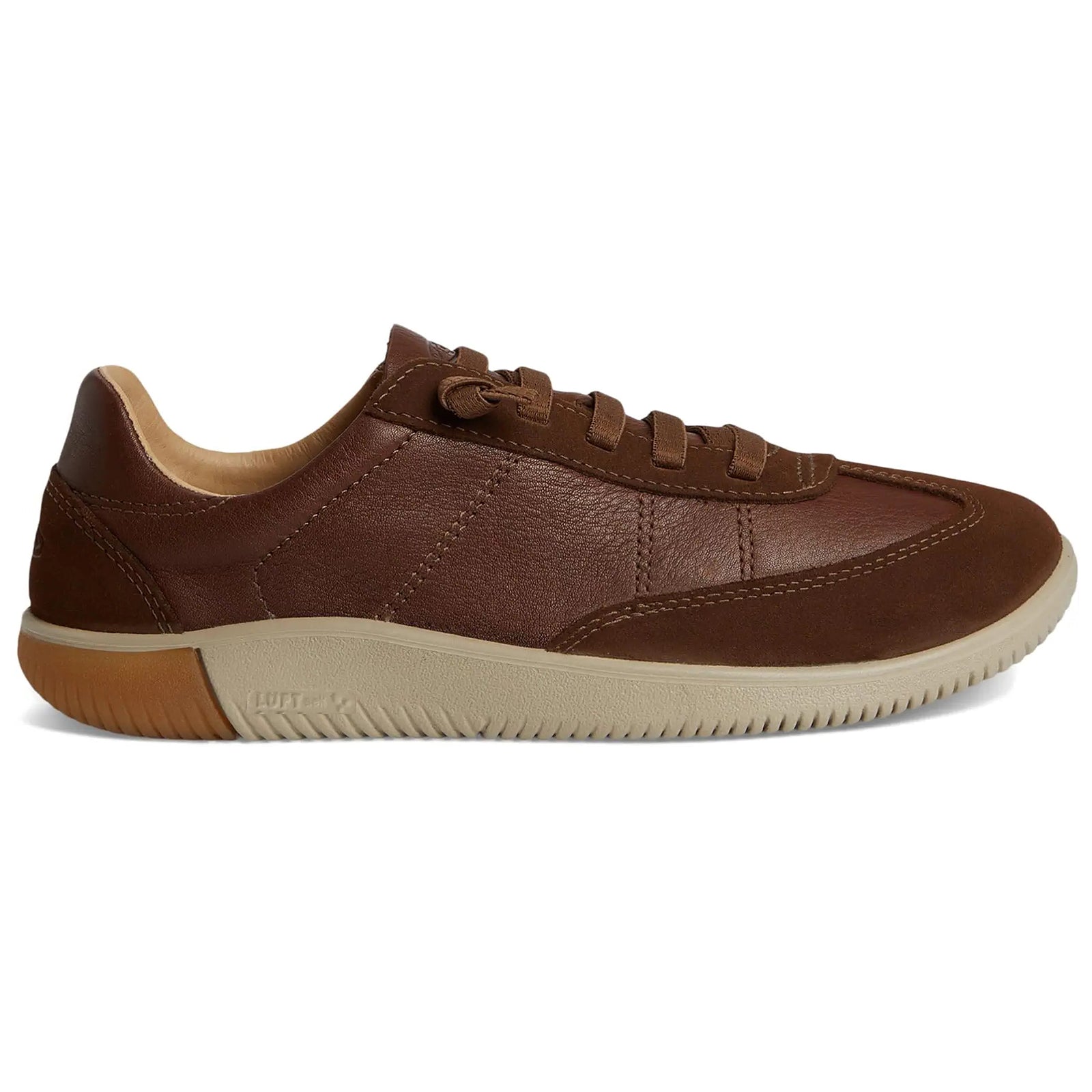Keen KNX T-Toe Leather Mens Trainers#color_dark earth plaza taupe