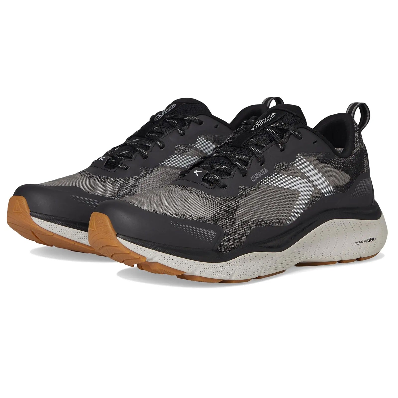 Keen Leiki WP Textile Synthetic Womens Trainers#color_black steel grey