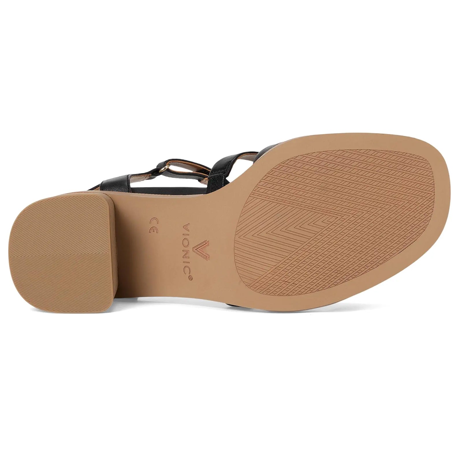 Vionic Maisy Tumbled Leather Womens Sandals#color_black