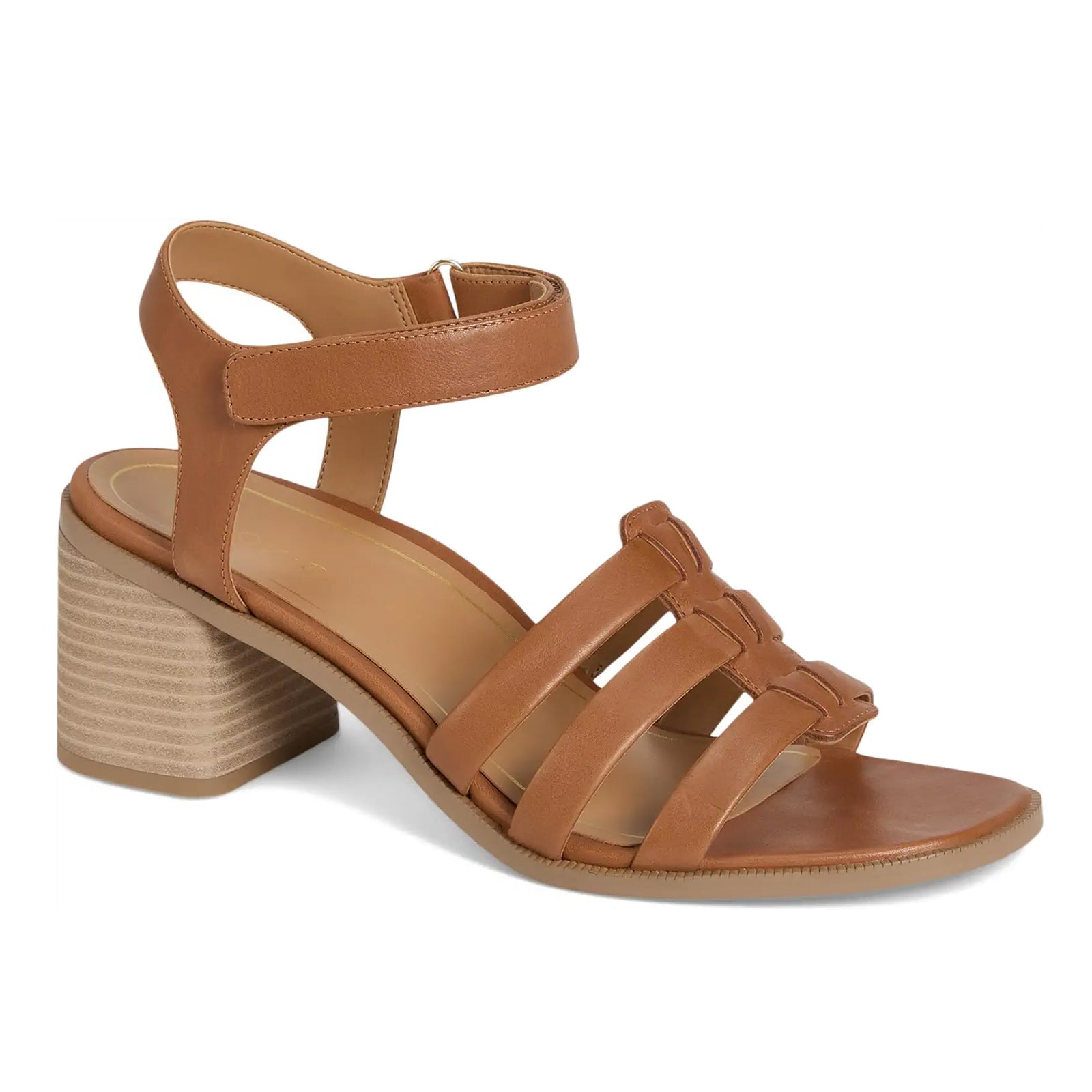 Vionic Maisy Tumbled Leather Womens Sandals#color_tan