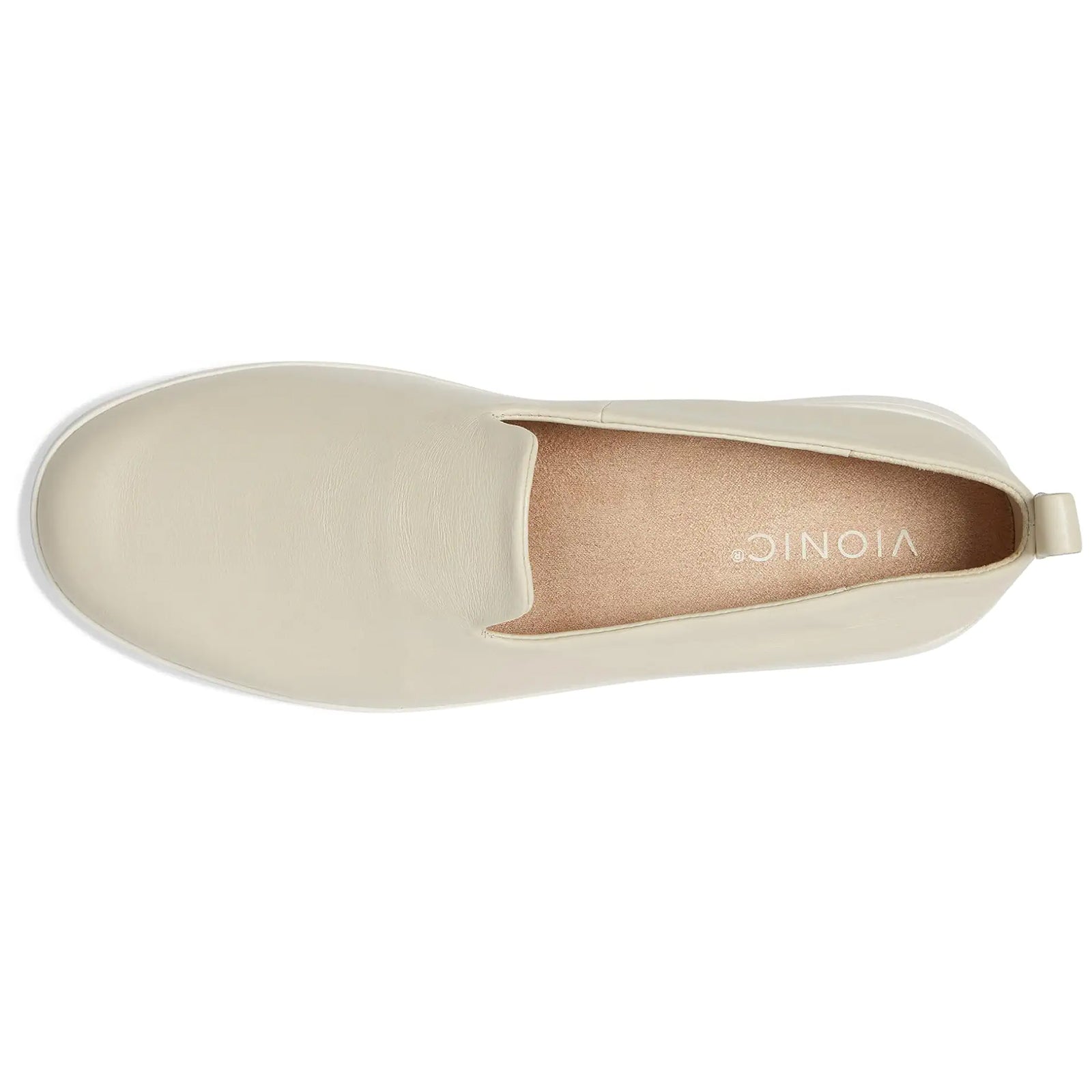 Vionic Uptown Willa J3220L1101 Leather Womens Shoes - Cream - 39#color_cream